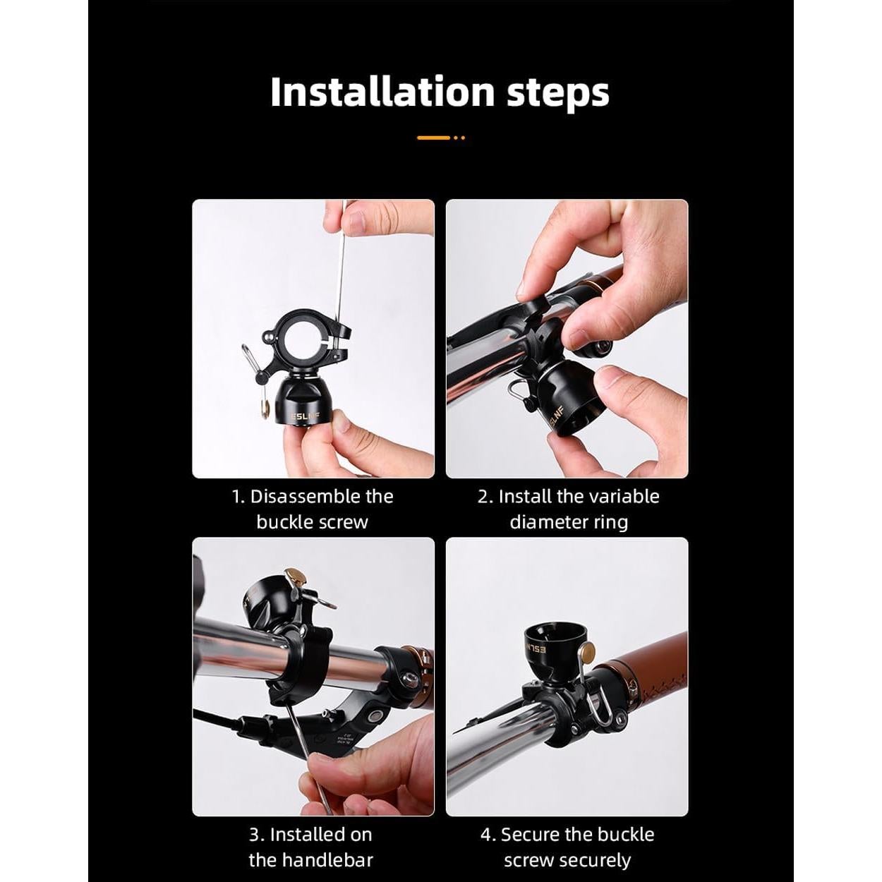 Campana de Bicicleta Nidazee 100dB Ajustable 22-35mm