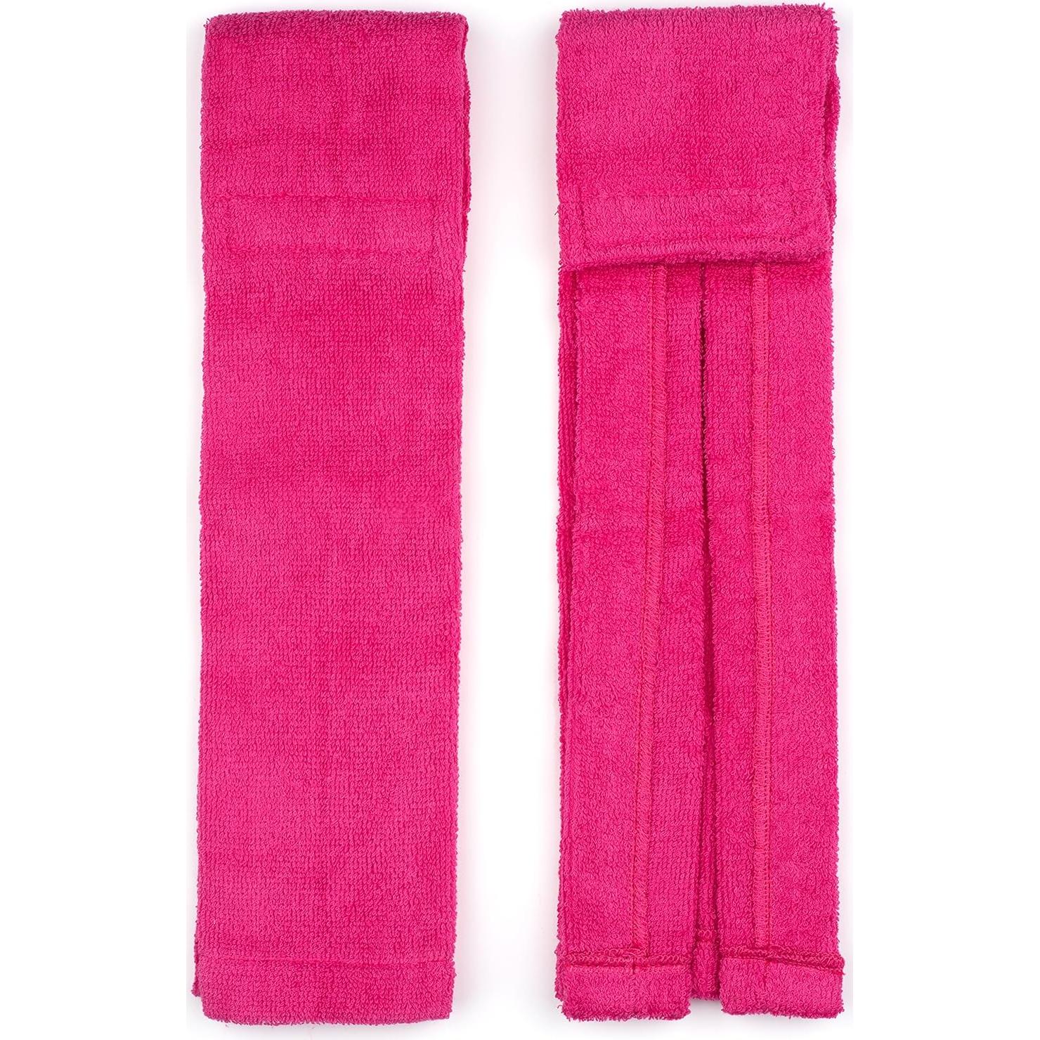 Suddora Football Towel, Pure Cotton Quarterback Field with Hook & Loop Closure, Sports Towels for Sweat & Maintaining Grip, Versatile Towel for Gym, Yoga, Youthful, Pink