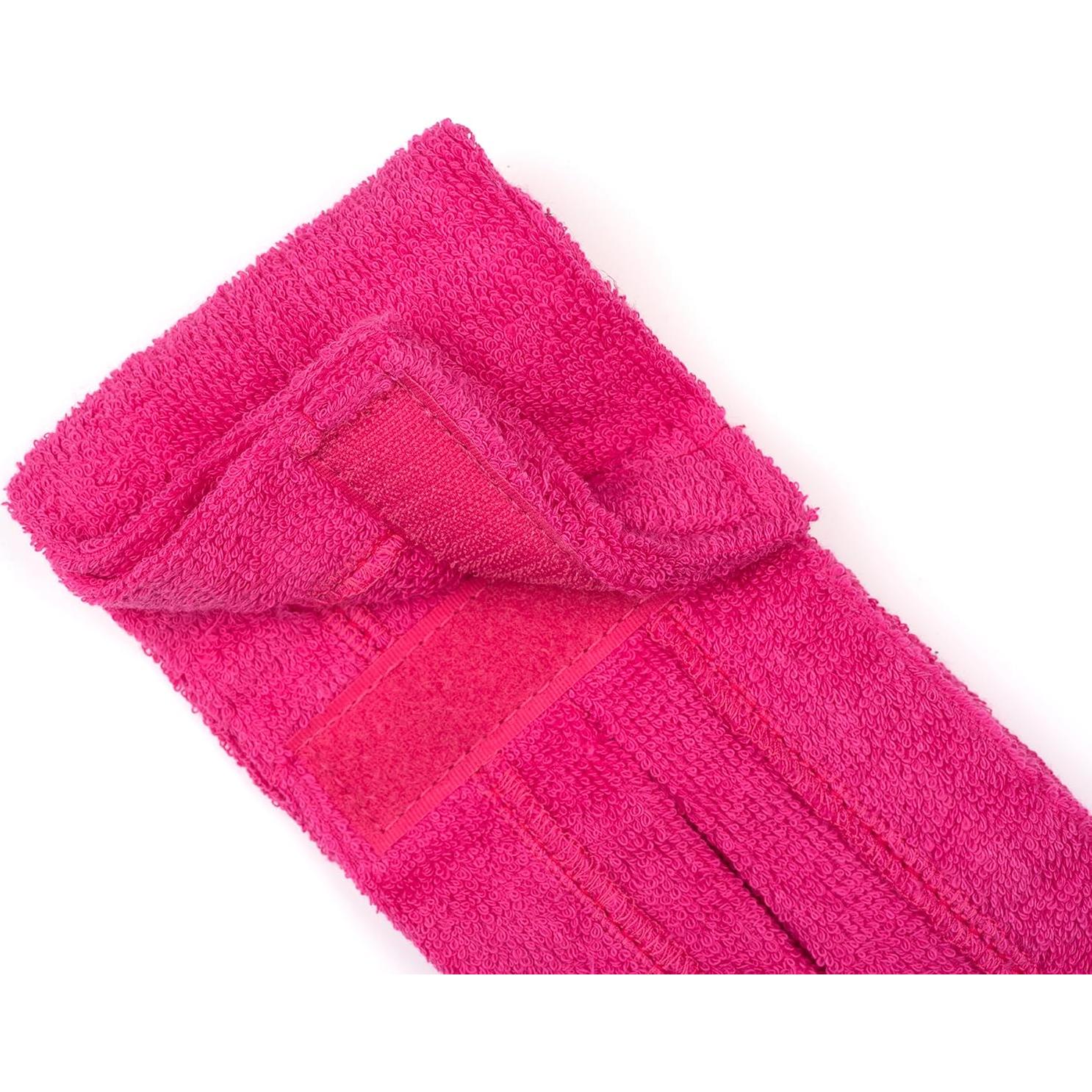 Suddora Football Towel, Pure Cotton Quarterback Field with Hook & Loop Closure, Sports Towels for Sweat & Maintaining Grip, Versatile Towel for Gym, Yoga, Youthful, Pink