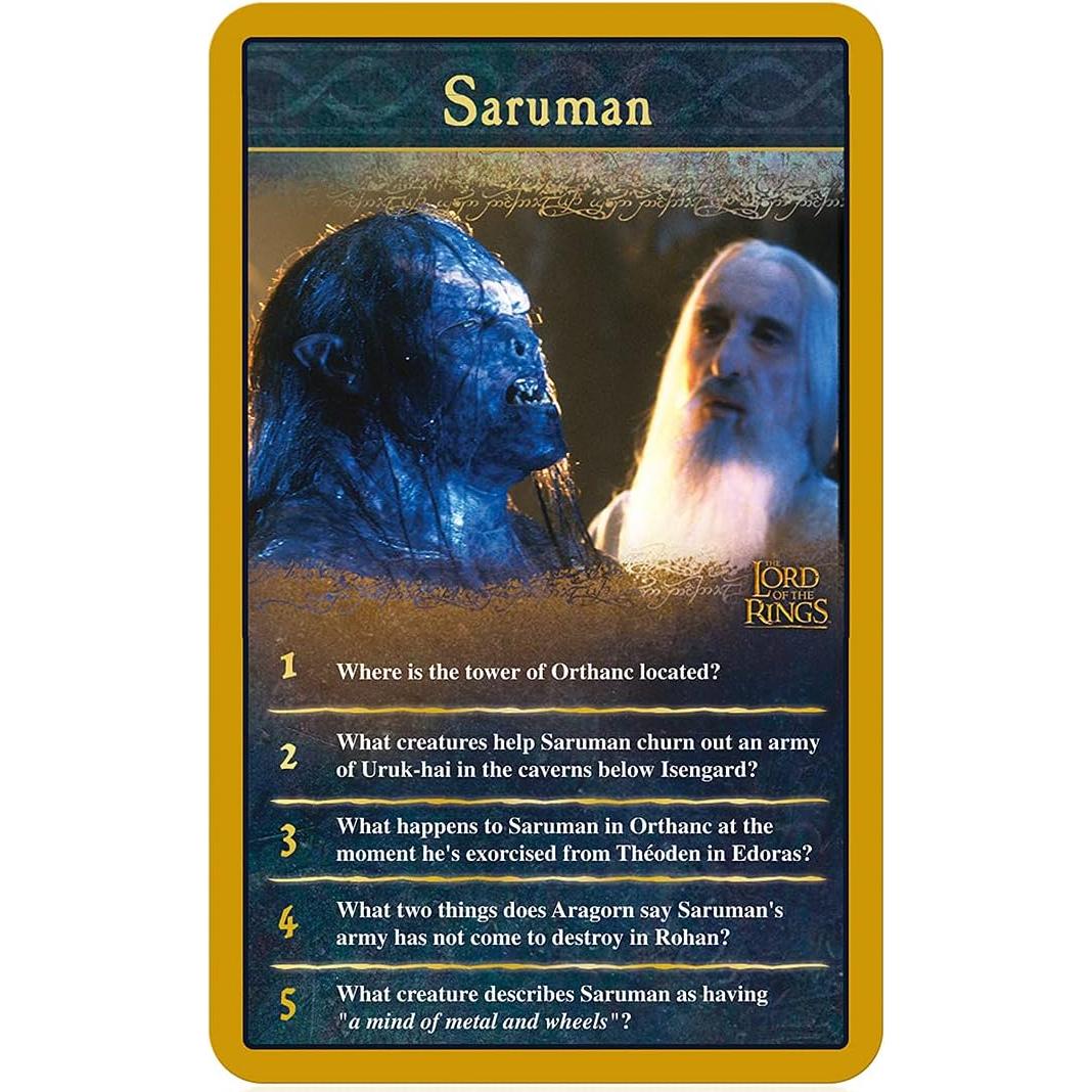 Juego de Preguntas Top Trumps El Señor de los Anillos