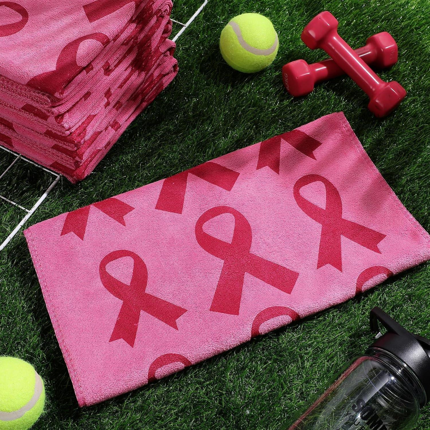 Toallas de Microfibra Rosa Cotwinter para Conciencia Cáncer Mama - 6 Pcs