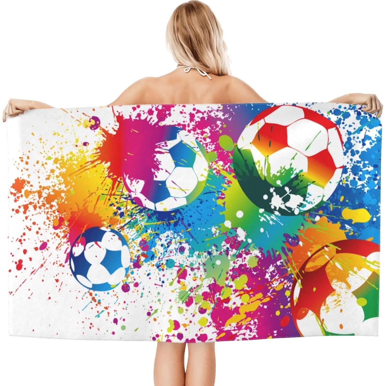 Toalla de Playa Grande VOOHDDY Microfibra Secado Rápido 132x81cm