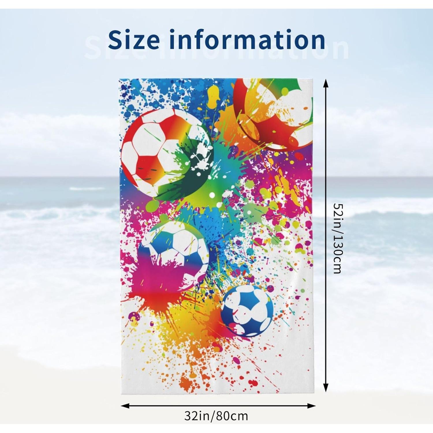 Toalla de Playa Grande VOOHDDY Microfibra Secado Rápido 132x81cm