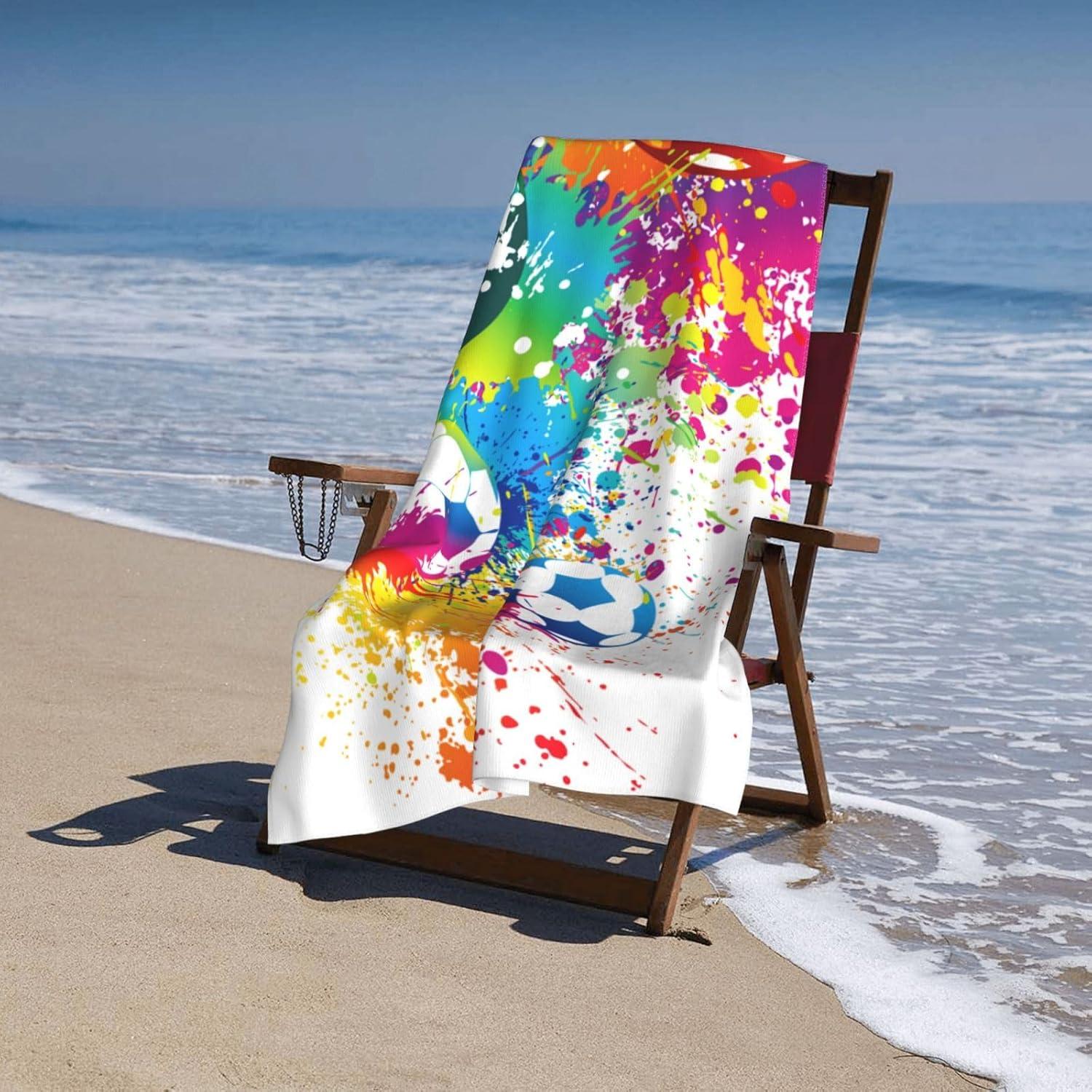 Toalla de Playa Grande VOOHDDY Microfibra Secado Rápido 132x81cm