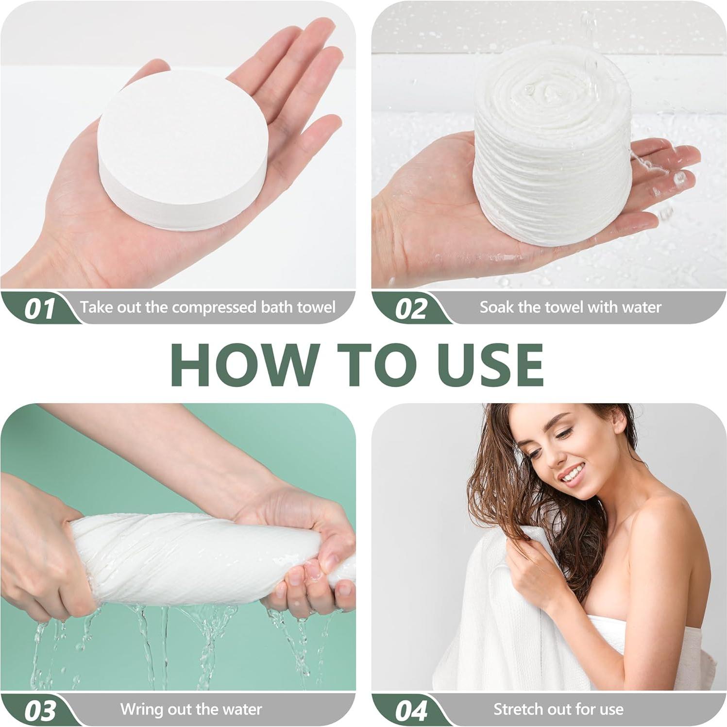 Toallas Comprimidas Desechables Benano 140x70 cm - 5 Paquetes