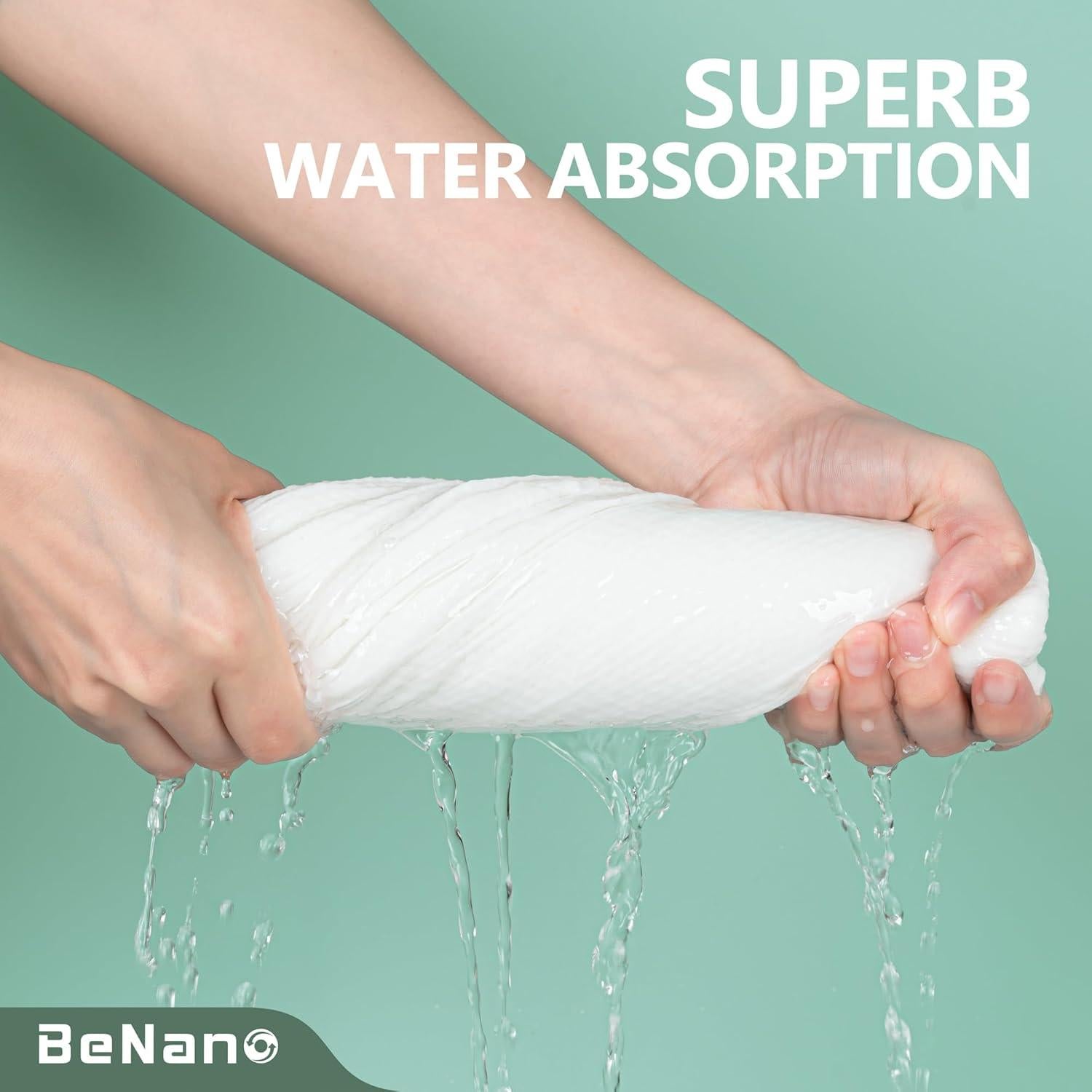 Toallas Comprimidas Desechables Benano 140x70 cm - 5 Paquetes