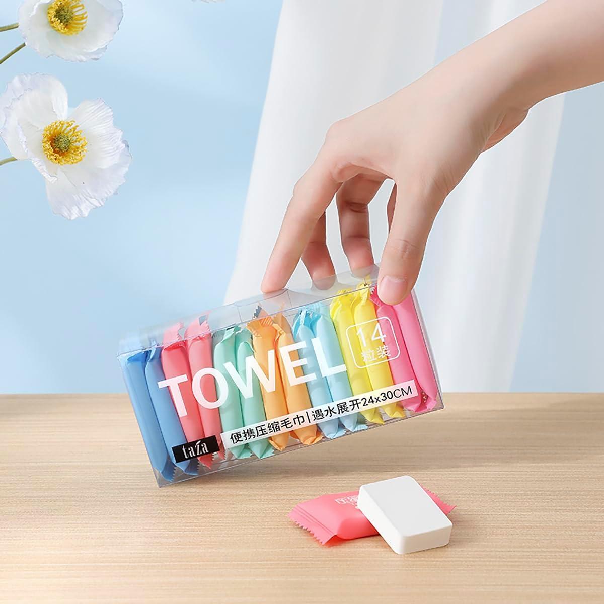 Toallas Comprimidas Desechables Genérico 14pcs Algodón 24x30 cm