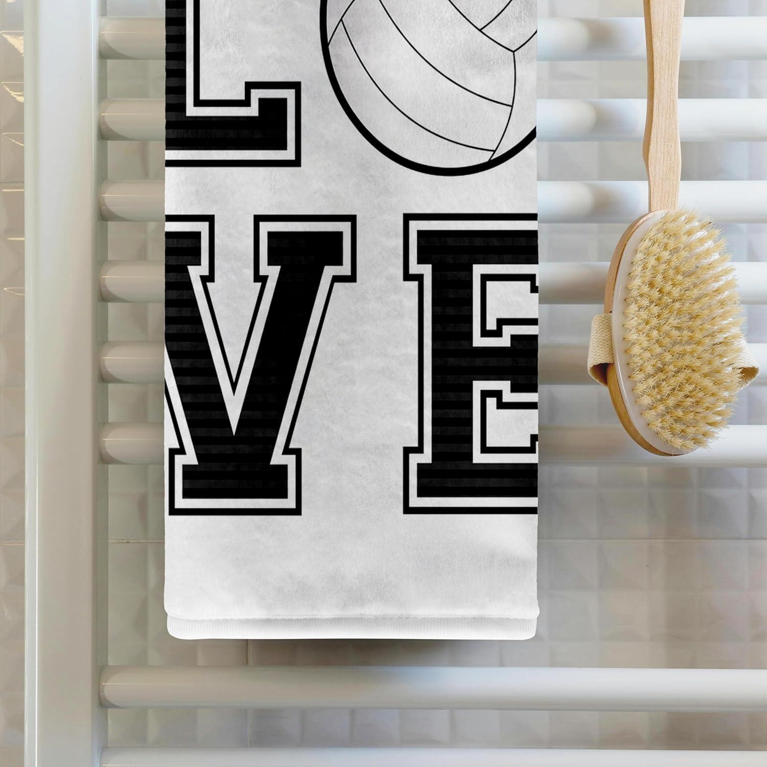 Toalla de Mano 3dRose Impresión de Amor Voleibol 38x56 cm