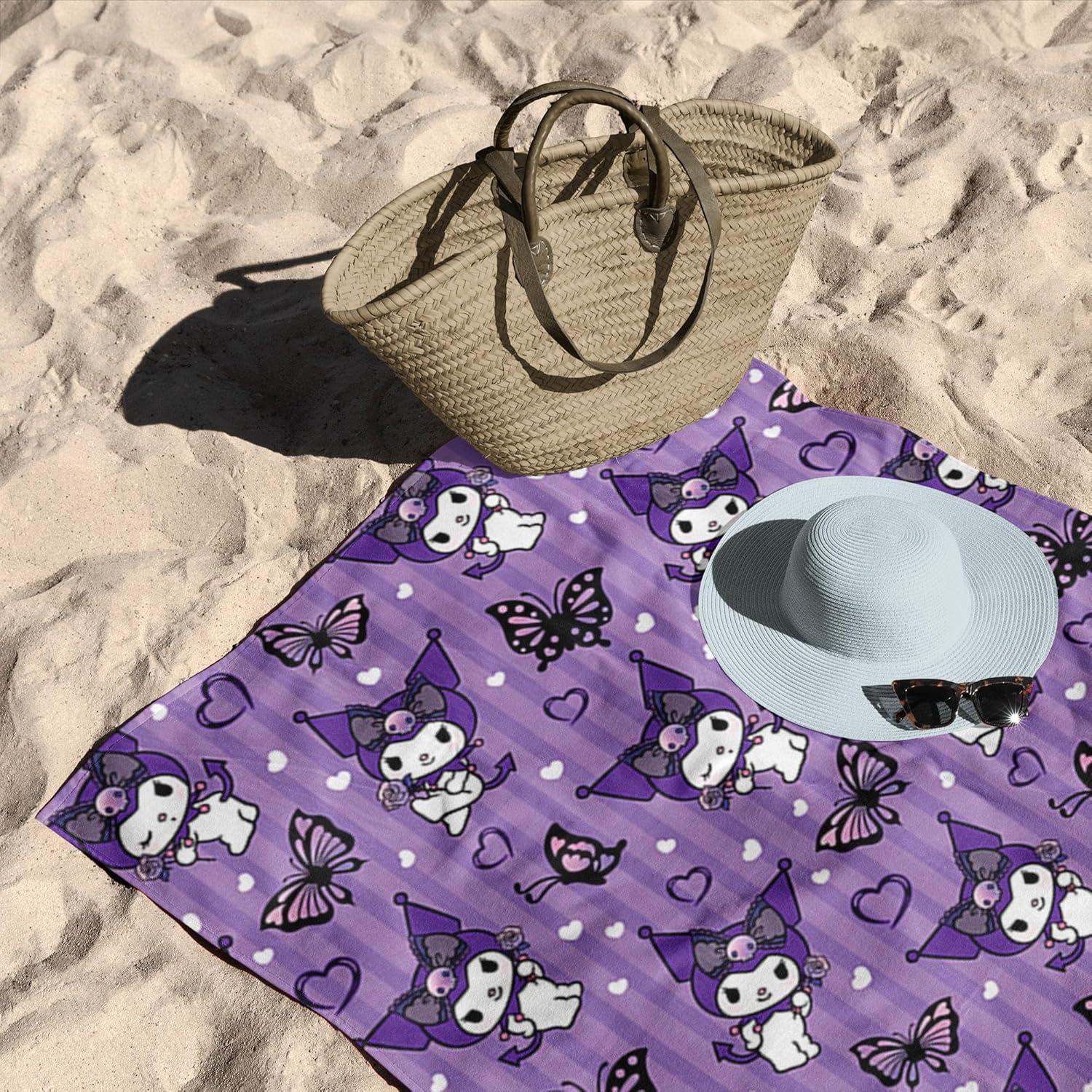 Toalla de Playa Microfibra Noroeste Kuromi 76.2x152.4cm