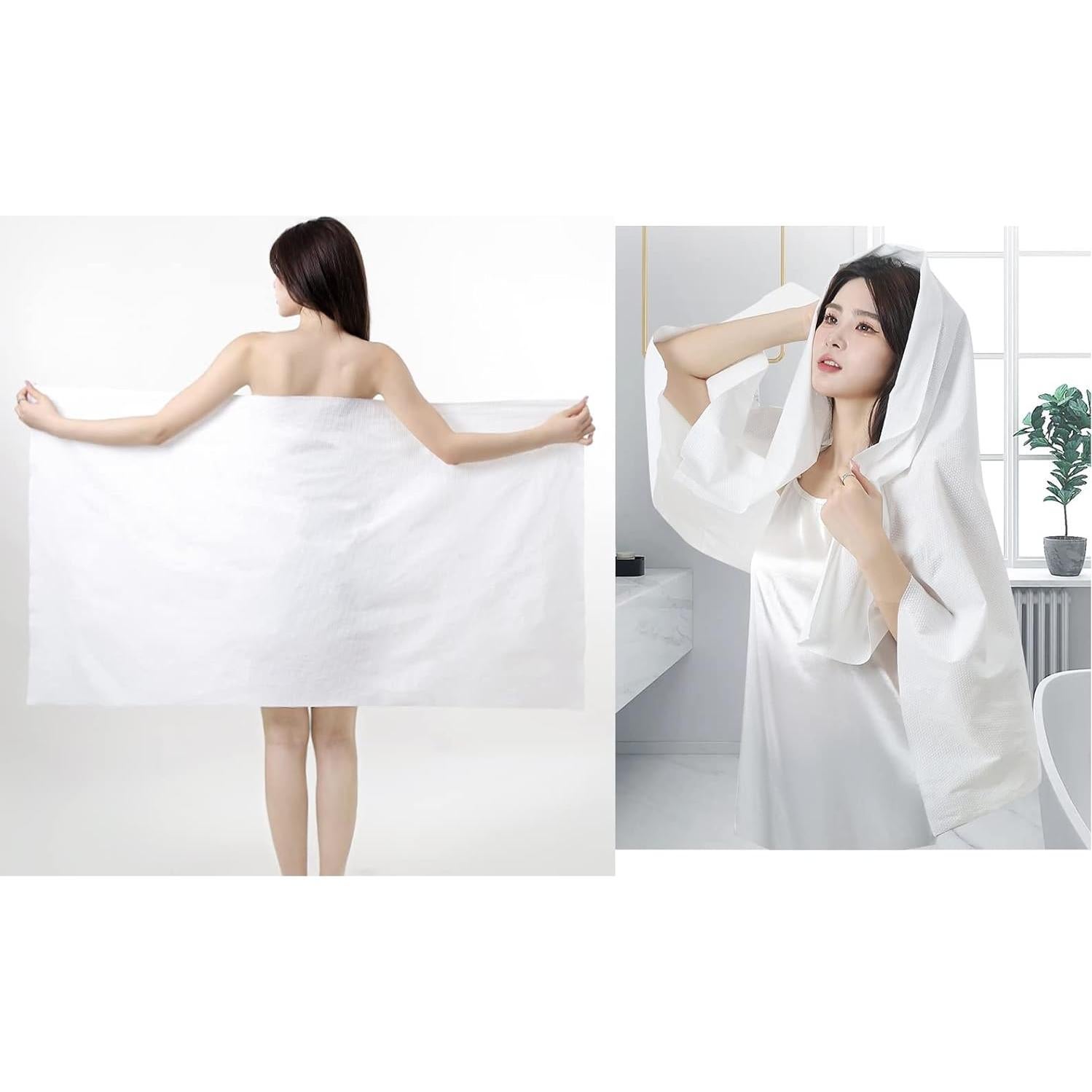 Toalla Comprimida Grande Eamecl 140x71 cm Algodón 5 Pcs