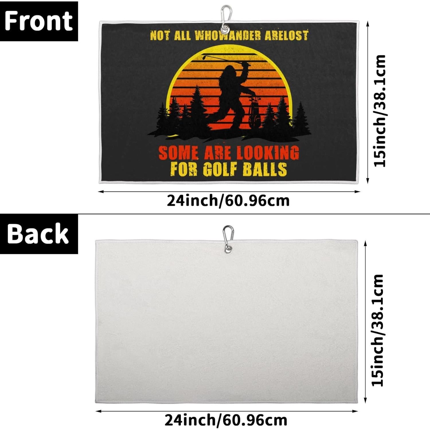 Toalla de Golf BENGRONGAE Bigfoot 61x38 cm Secado Rápido