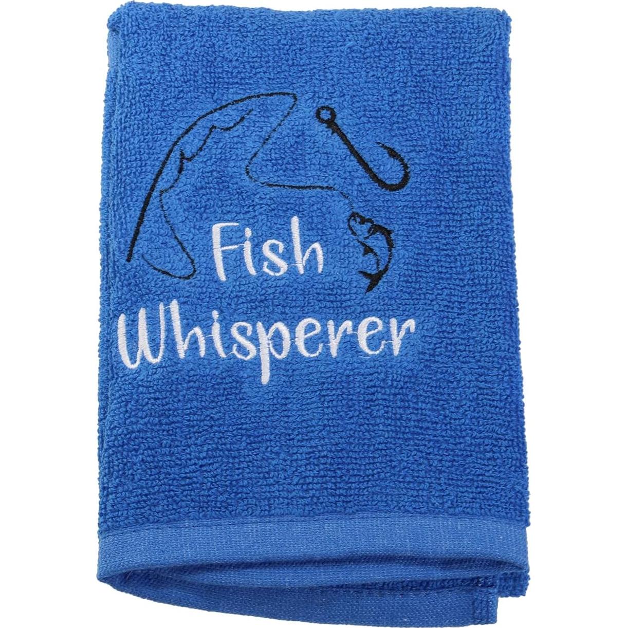 Toalla de Mano PXTIDY Bordada Susurrador de Peces 66x38cm