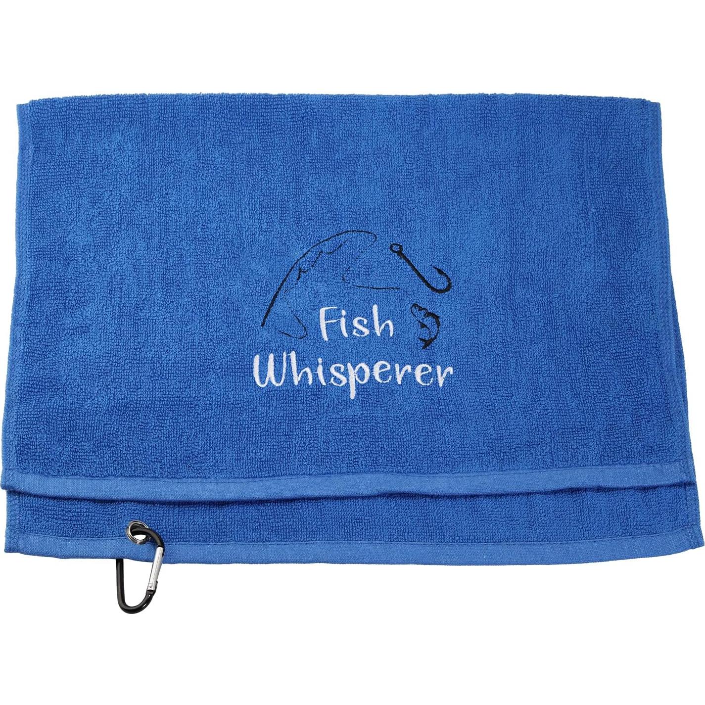 Toalla de Mano PXTIDY Bordada Susurrador de Peces 66x38cm