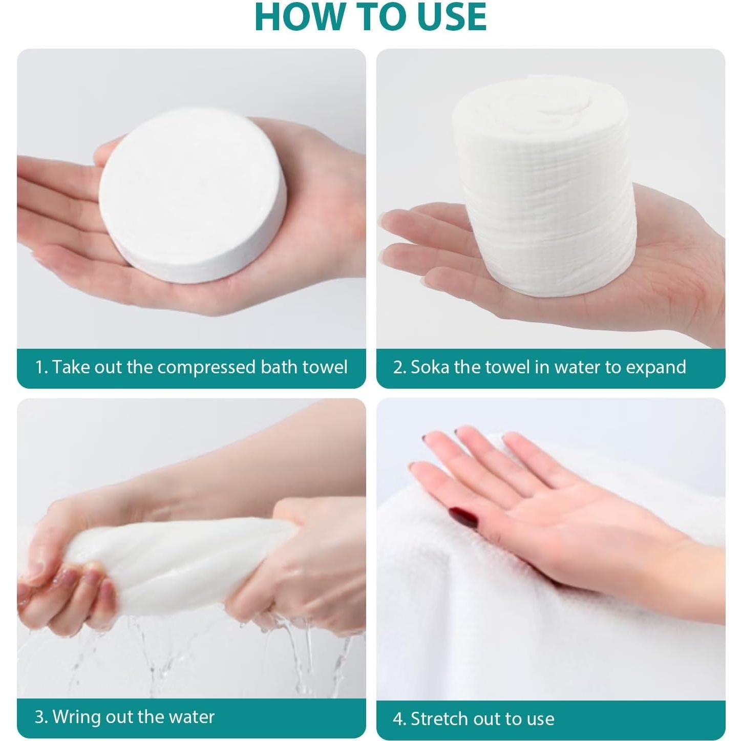 Toallas Comprimidas de Baño PUFFIN TRIP 139.7x69.8cm 5 Unidades