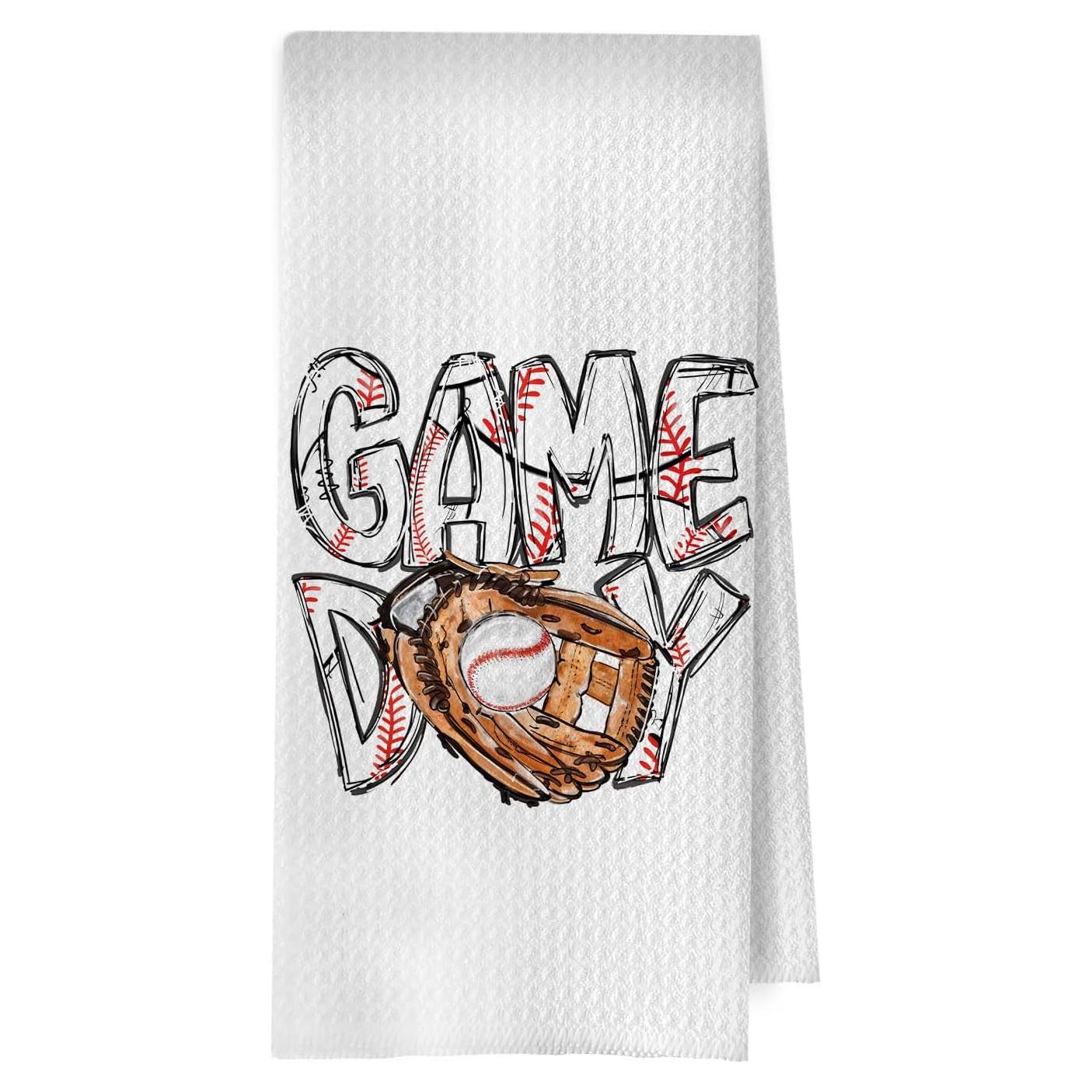 Toalla de Cocina Waffle BlissfulAbon 40x60 cm Diseño Béisbol