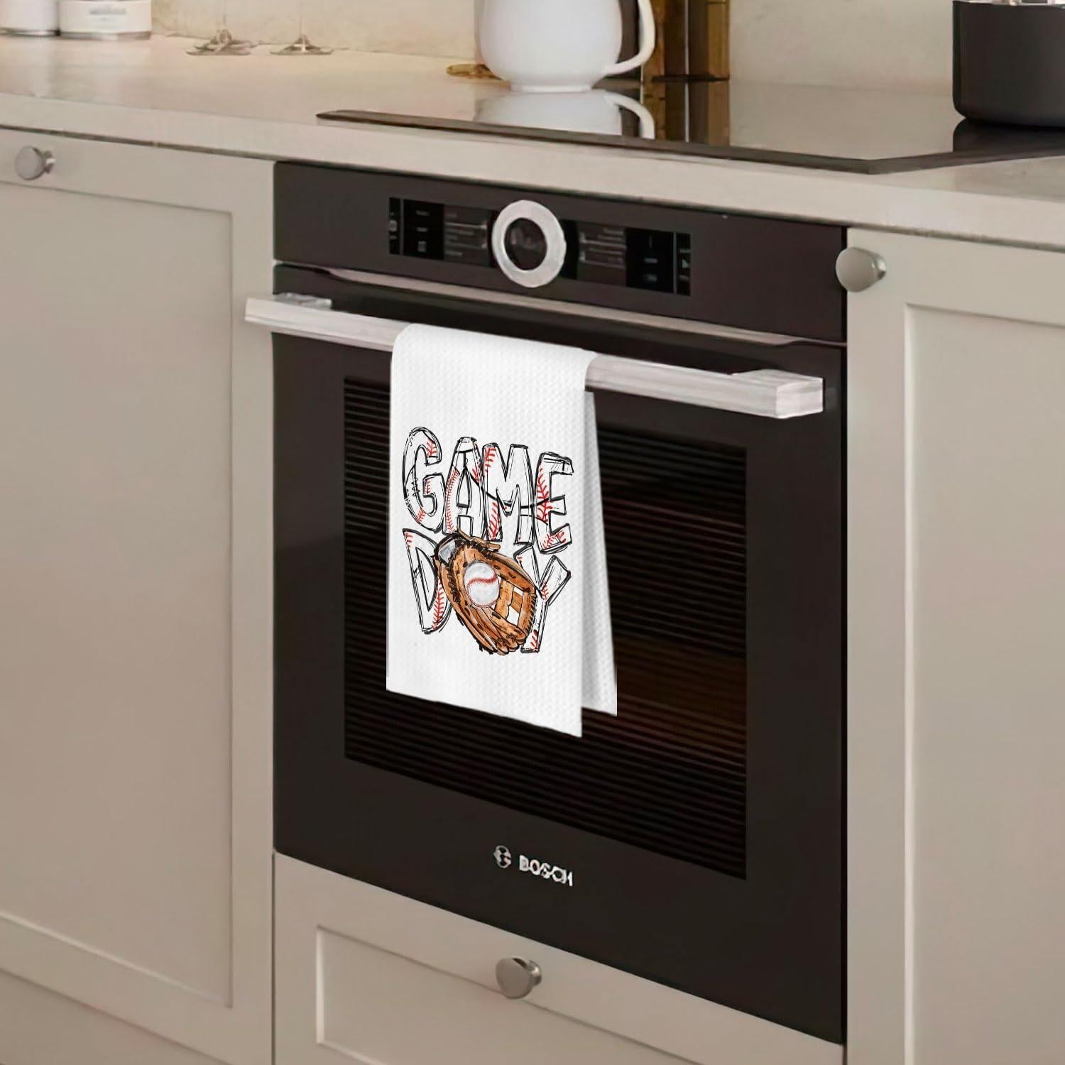 Toalla de Cocina Waffle BlissfulAbon 40x60 cm Diseño Béisbol