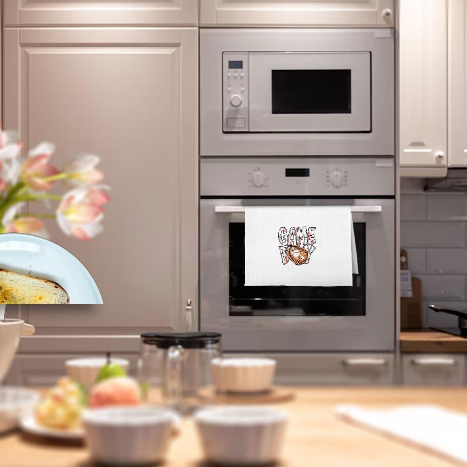 Toalla de Cocina Waffle BlissfulAbon 40x60 cm Diseño Béisbol