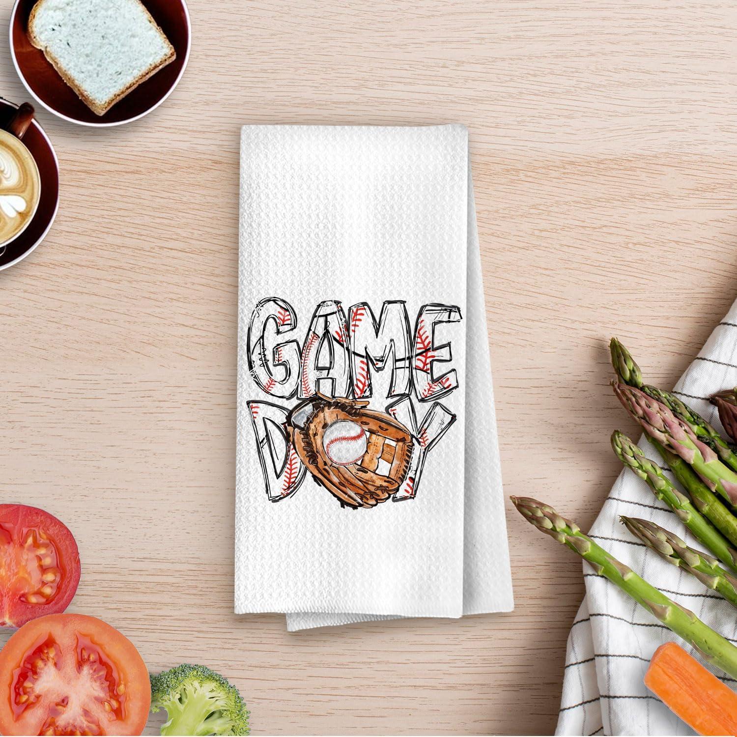 Toalla de Cocina Waffle BlissfulAbon 40x60 cm Diseño Béisbol