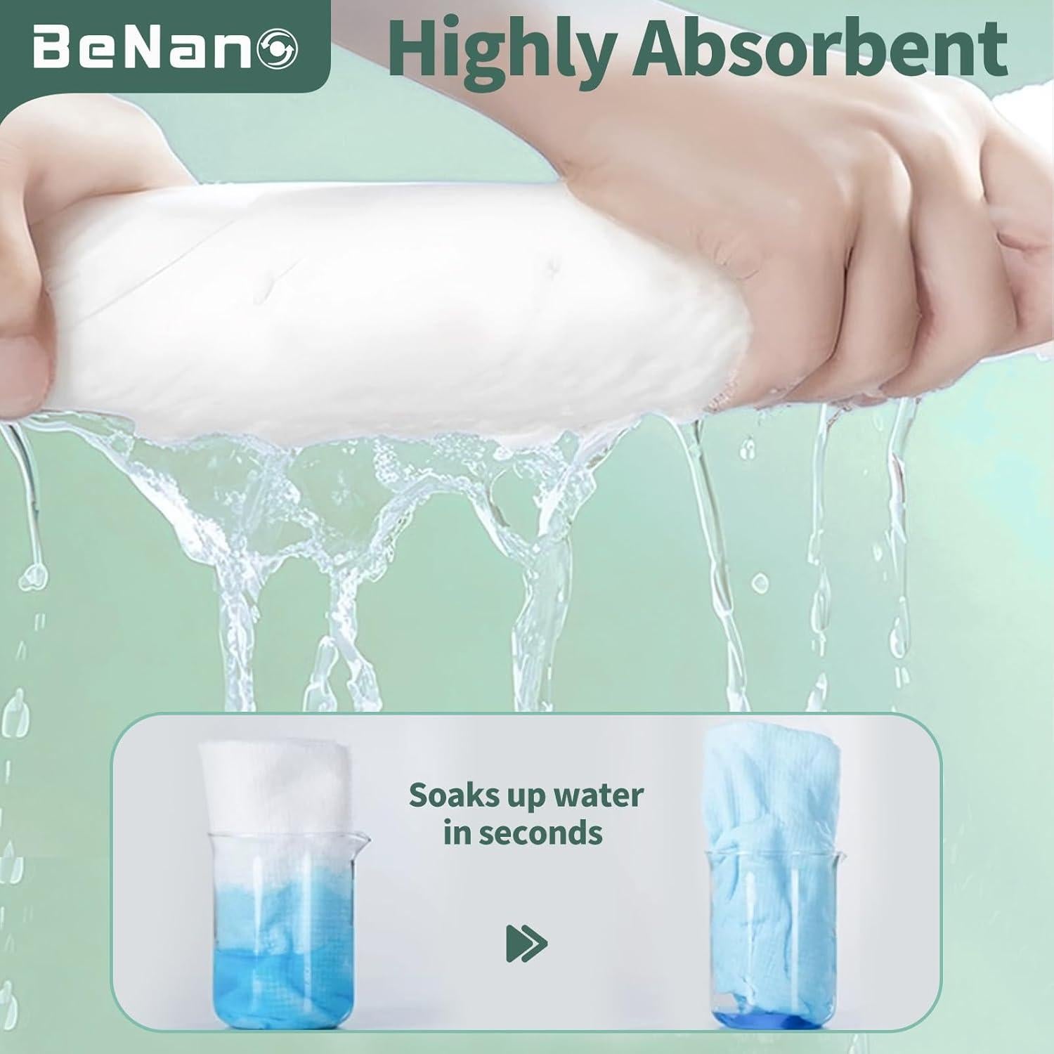 Toalla Desechable Premium Benano 139.7x69.9cm Biodegradable 7 Paquete