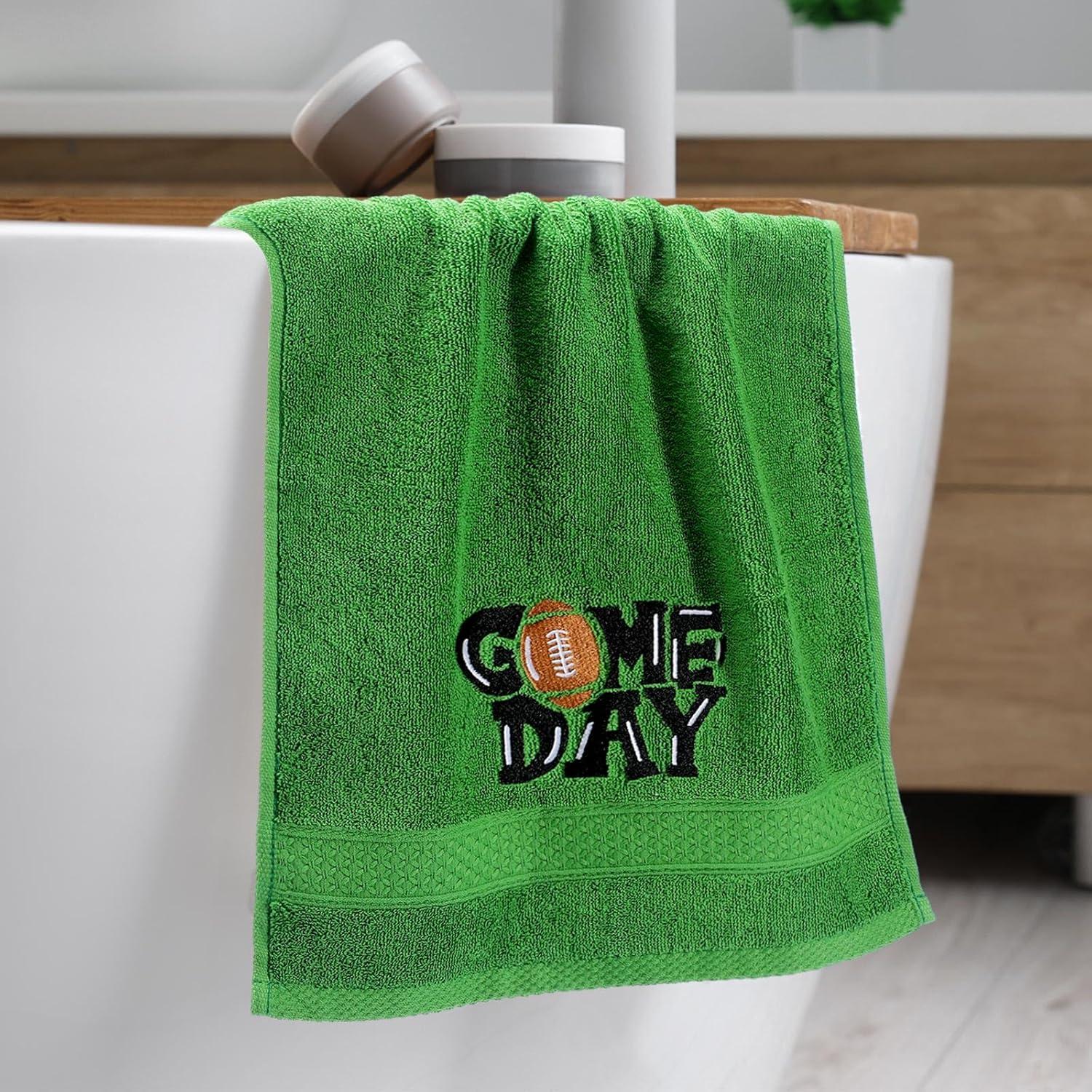 3 Toallas de Mano Bordadas de Fútbol SmoothNovelty 35x75cm