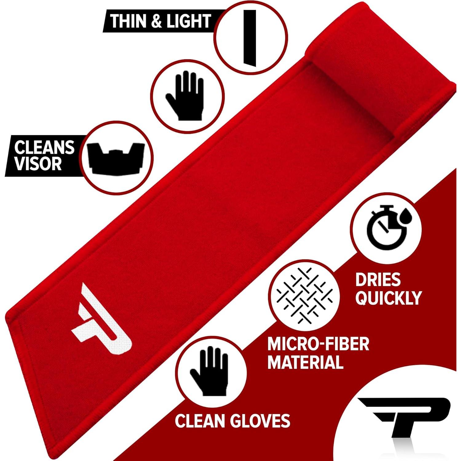 Toalla de Fútbol PLAYEUR Roja para Adulto - Ligera y Absorbente