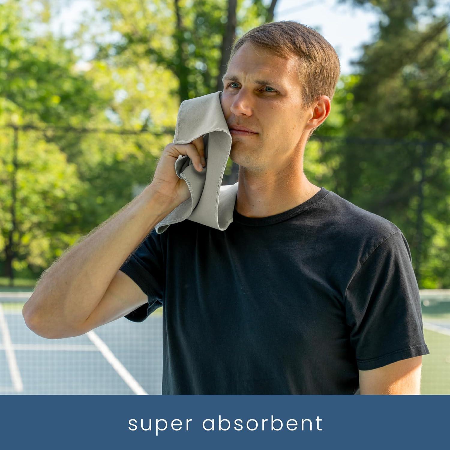 Toallas de Gimnasio S&T INC. Microfibra Gris 3 Piezas 30x101 cm