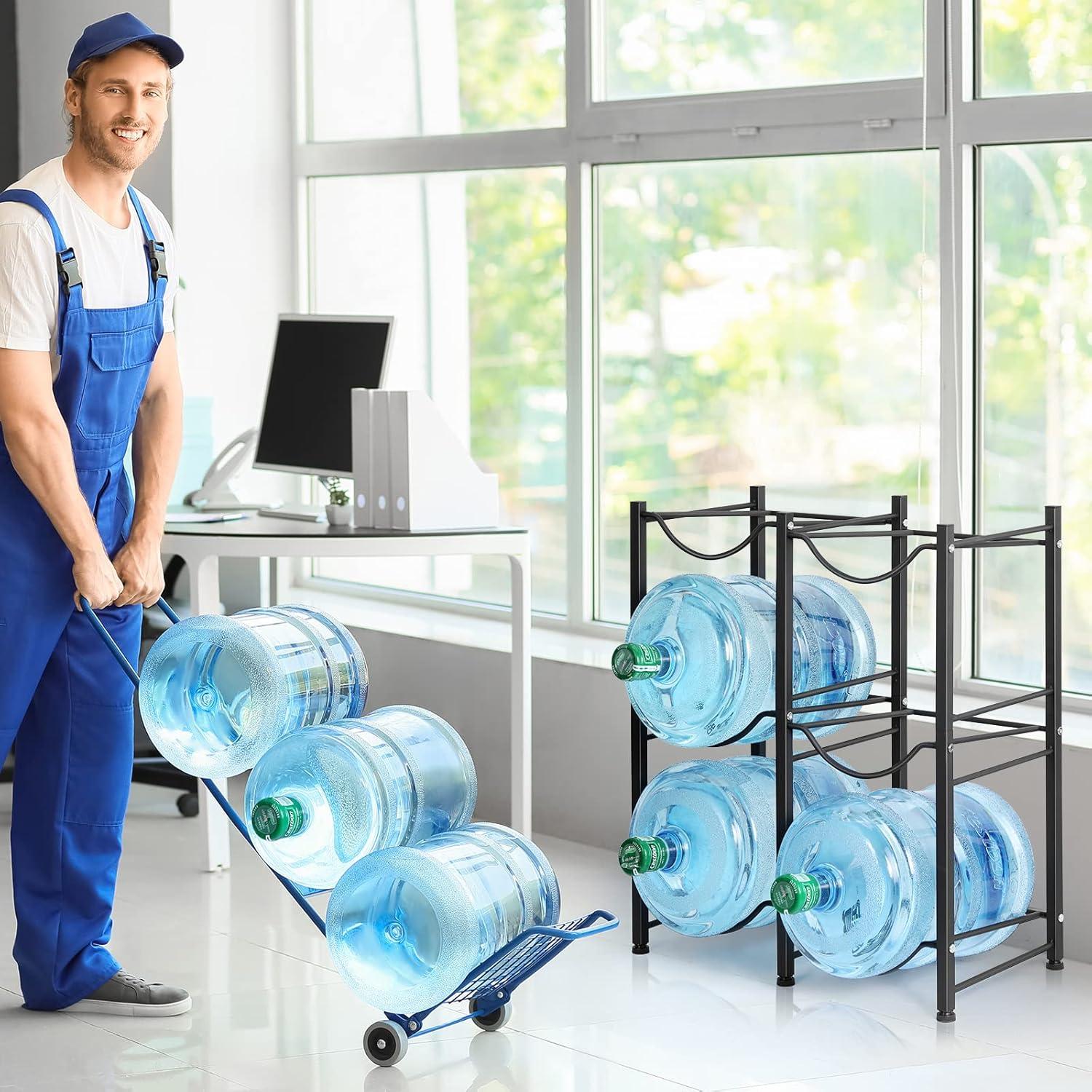 Soporte para Botellas de Agua LIANTRAL 3 Niveles Negro 6 Espacios