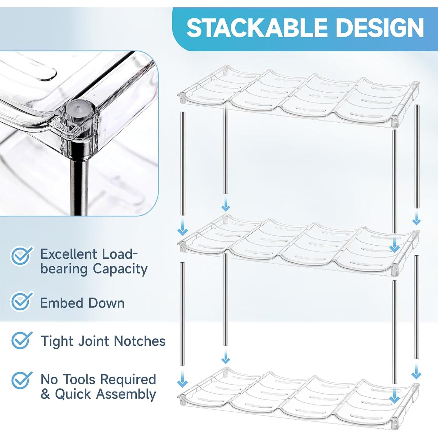Organizador de Botellas de Agua Amaoot - Soporte Apilable 3 Pzas