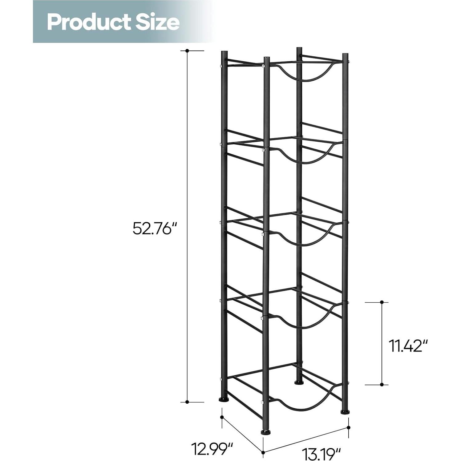 Soporte para Jarras de Agua MOOACE 5 Niveles Negro