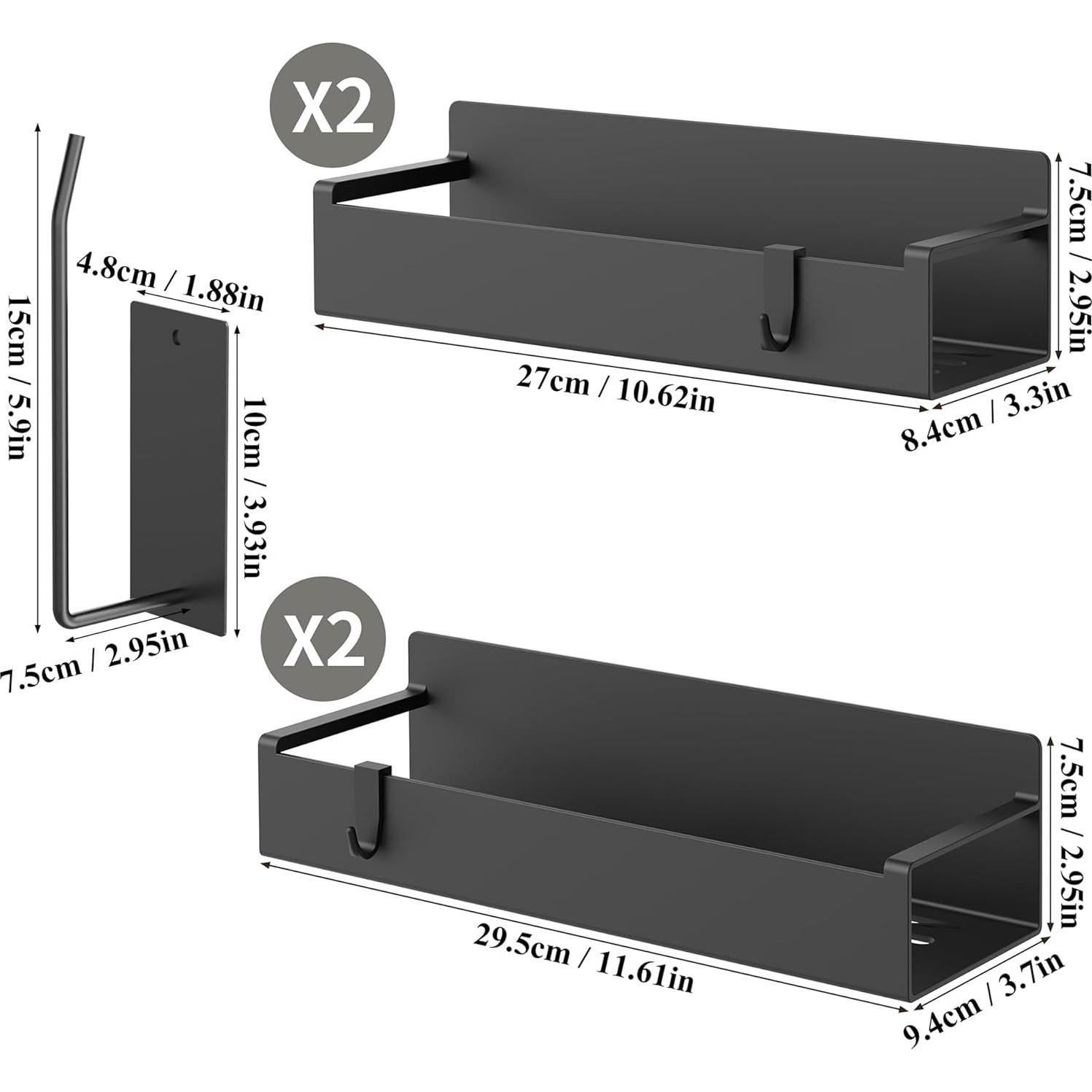 Soporte Magnético para Tazas HuggieGems - Paquete de 4, Negro