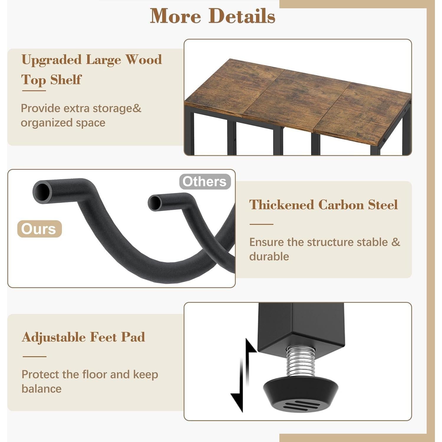 Soporte para Jarras de Agua VINAEMO 5 Galones con Estante de Madera