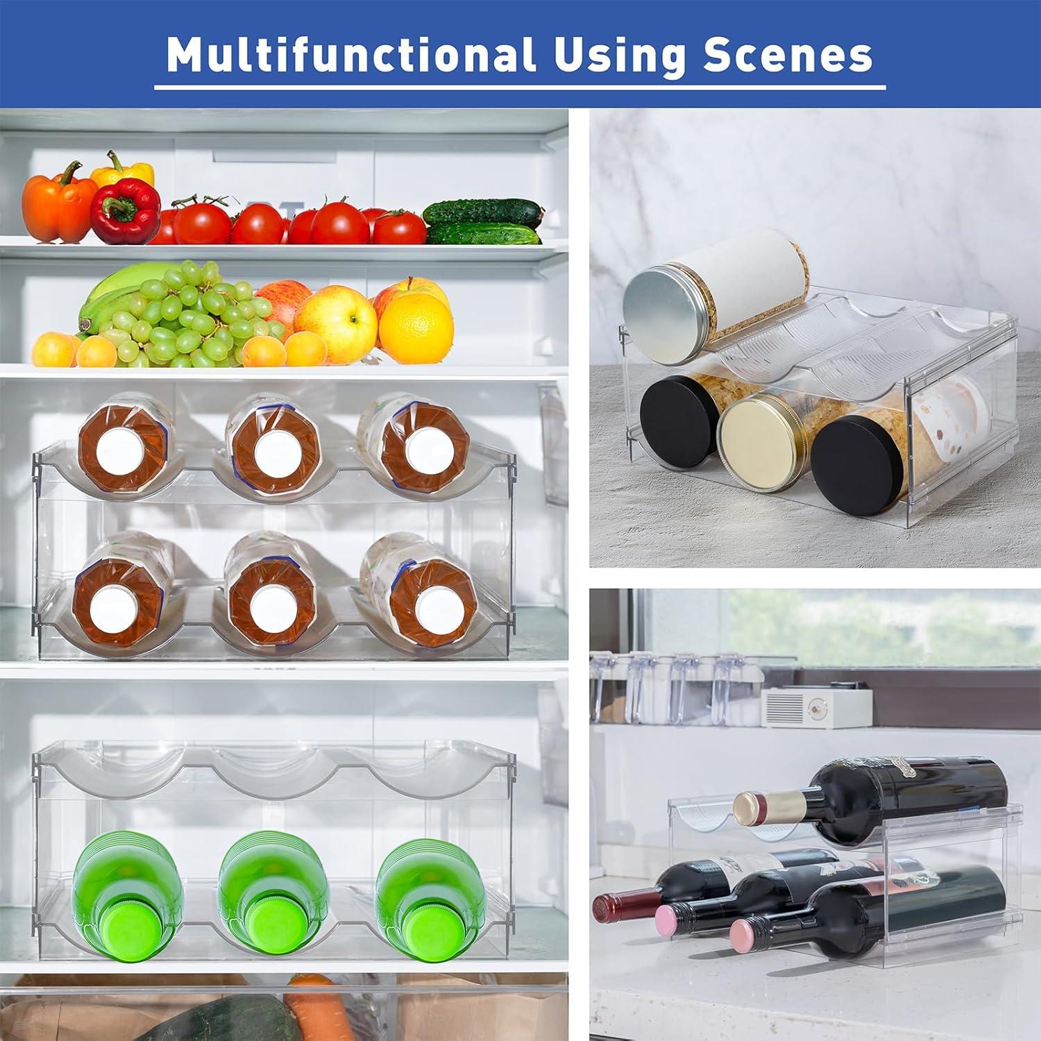 Organizador de Botellas HOGARSWE 2 Niveles Transparente 3 Botellas