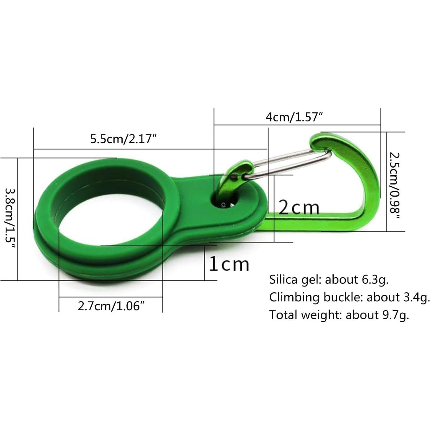6 Hebillas de Silicona para Botellas Tnyvm con Clip Mosquetón