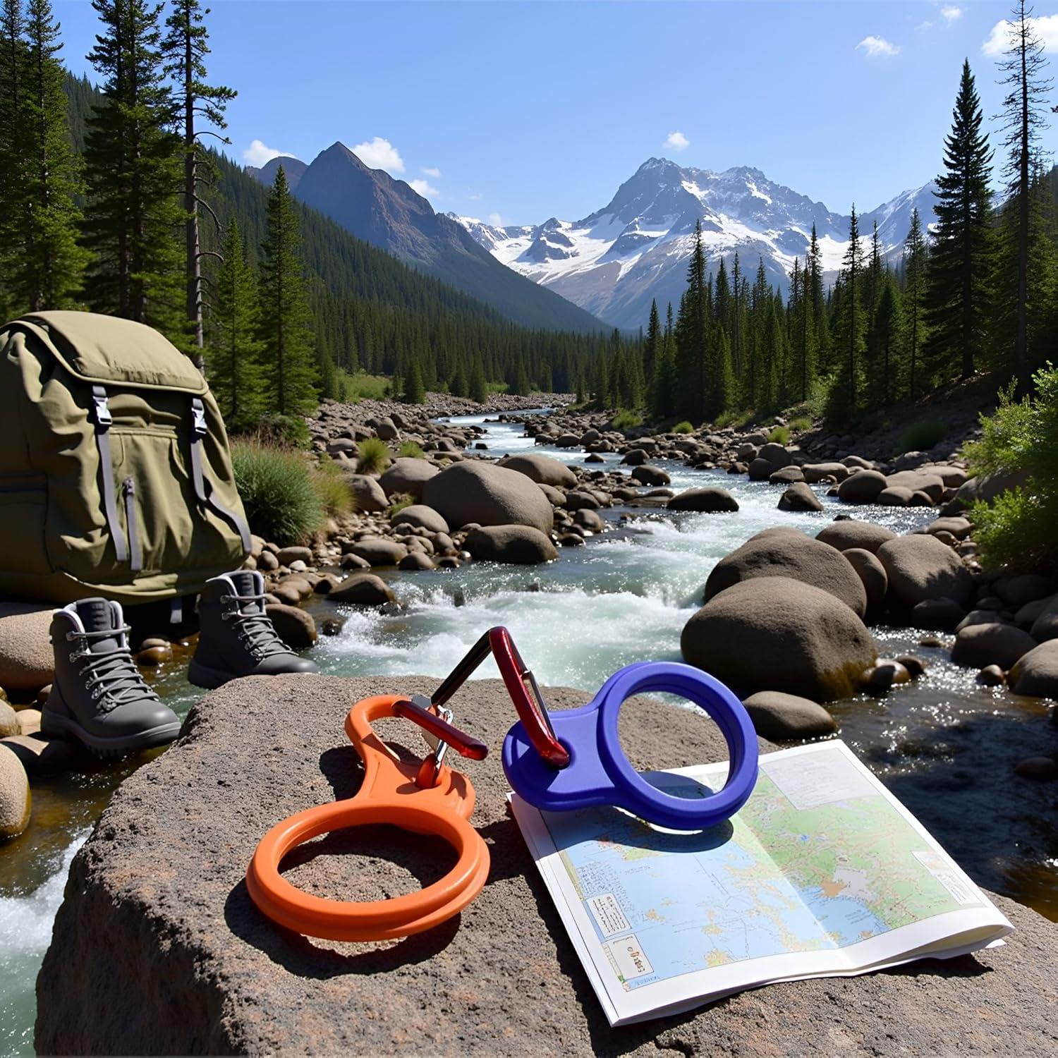 6 Hebillas de Silicona para Botellas Tnyvm con Clip Mosquetón