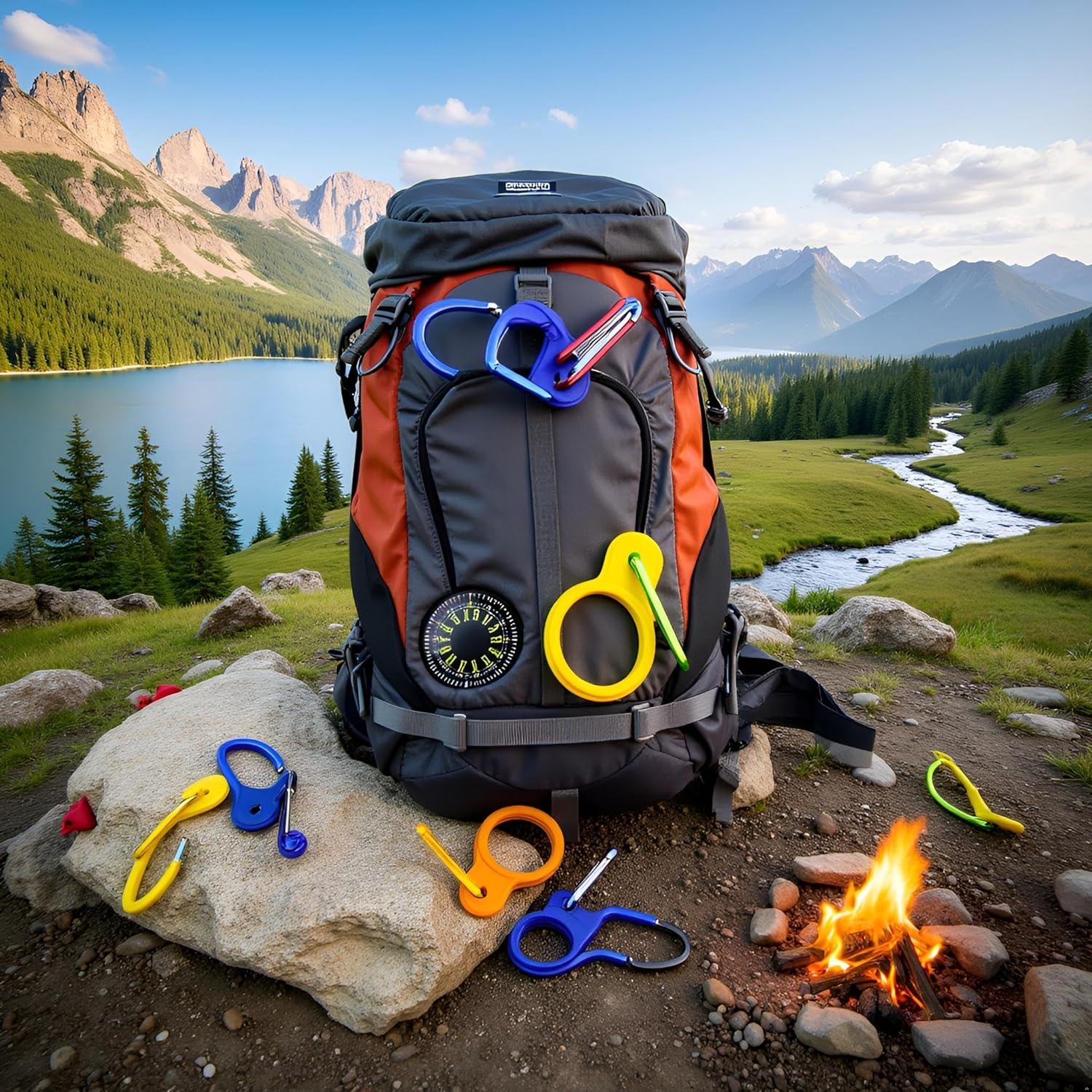 6 Hebillas de Silicona para Botellas Tnyvm con Clip Mosquetón