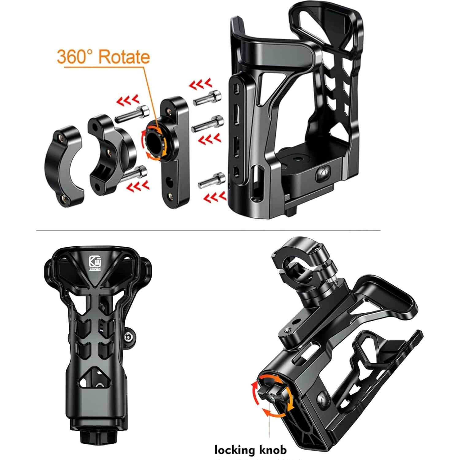 Soporte de Botella de Agua Kewig Ajustable para Bicicleta y Motocicleta
