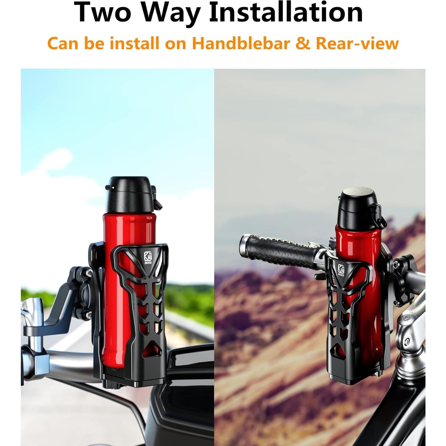 Soporte de Botella de Agua Kewig Ajustable para Bicicleta y Motocicleta