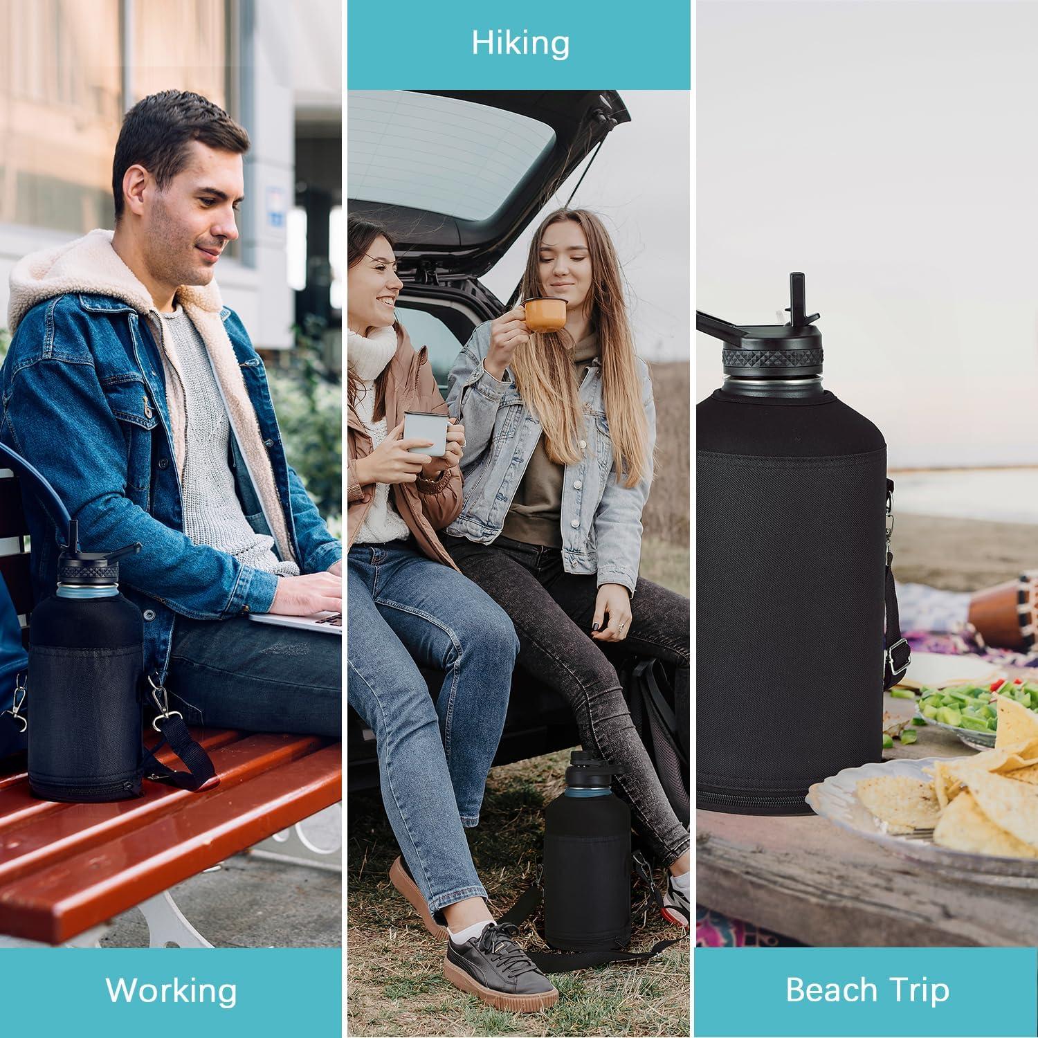 Bolsa Portabotellas de Agua RAYMYLO 32 oz con Correa Ajustable