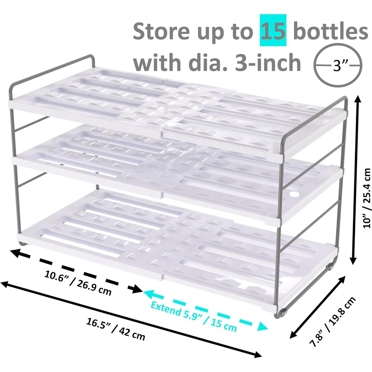 Organizador de Gabinete YAN & HIN para 15 Botellas Extensible
