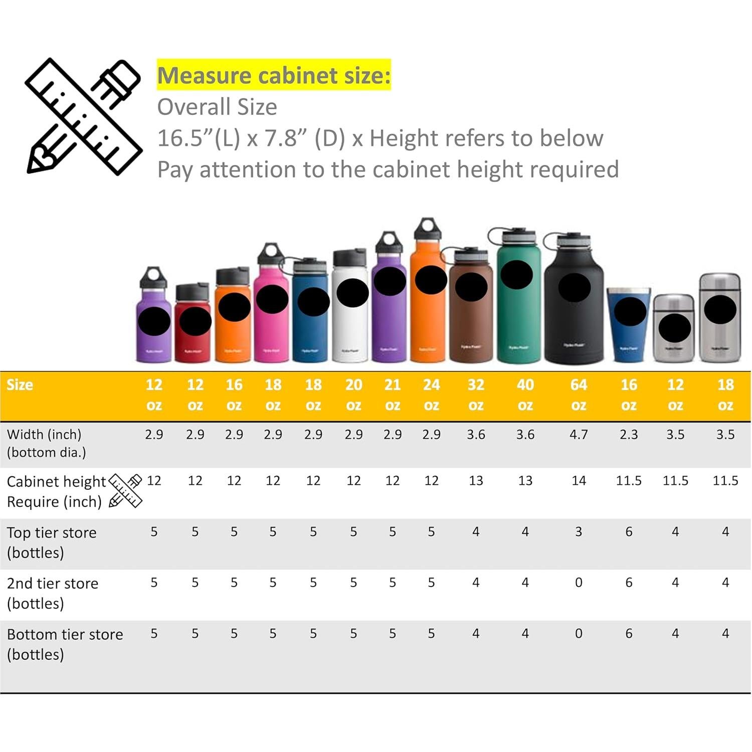 Organizador de Gabinete YAN & HIN para 15 Botellas Extensible