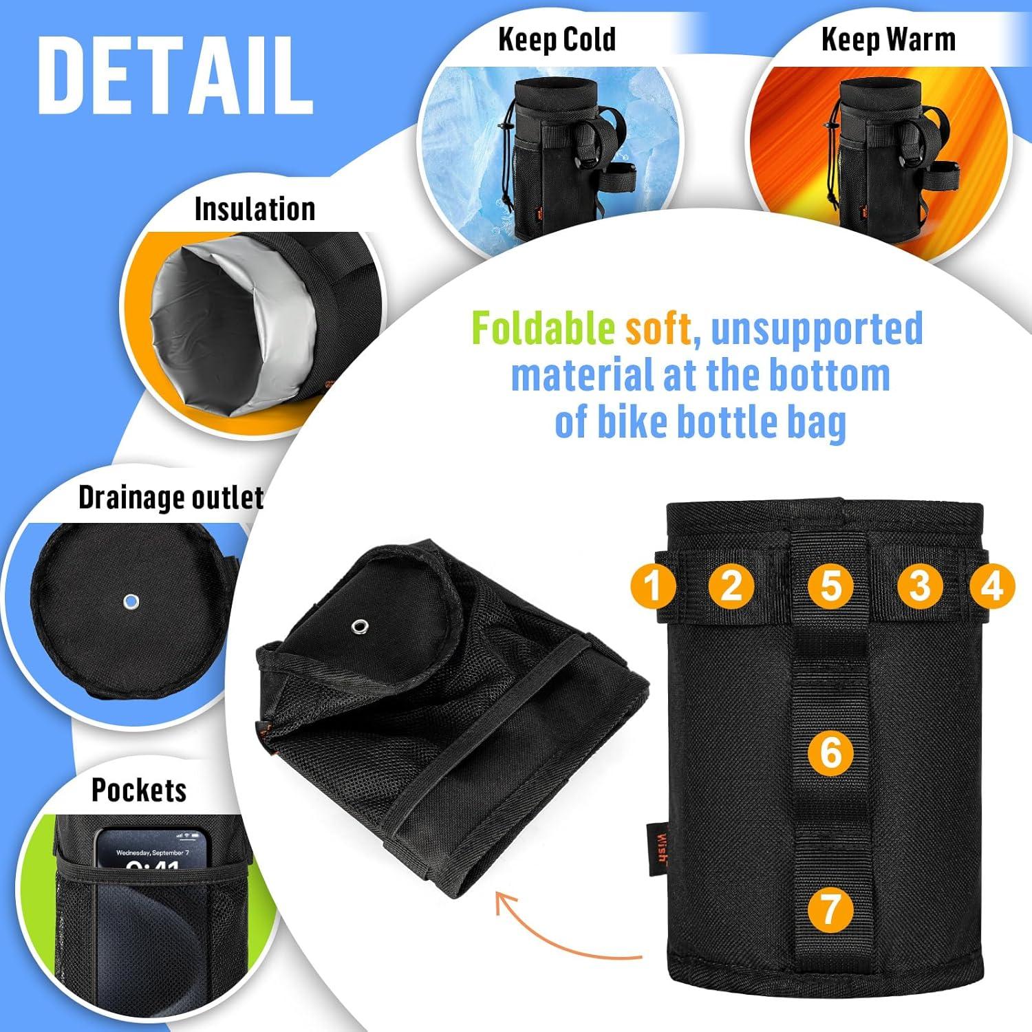 Soporte para Botella de Agua Desing Wish 24-32 oz Negro Delgado