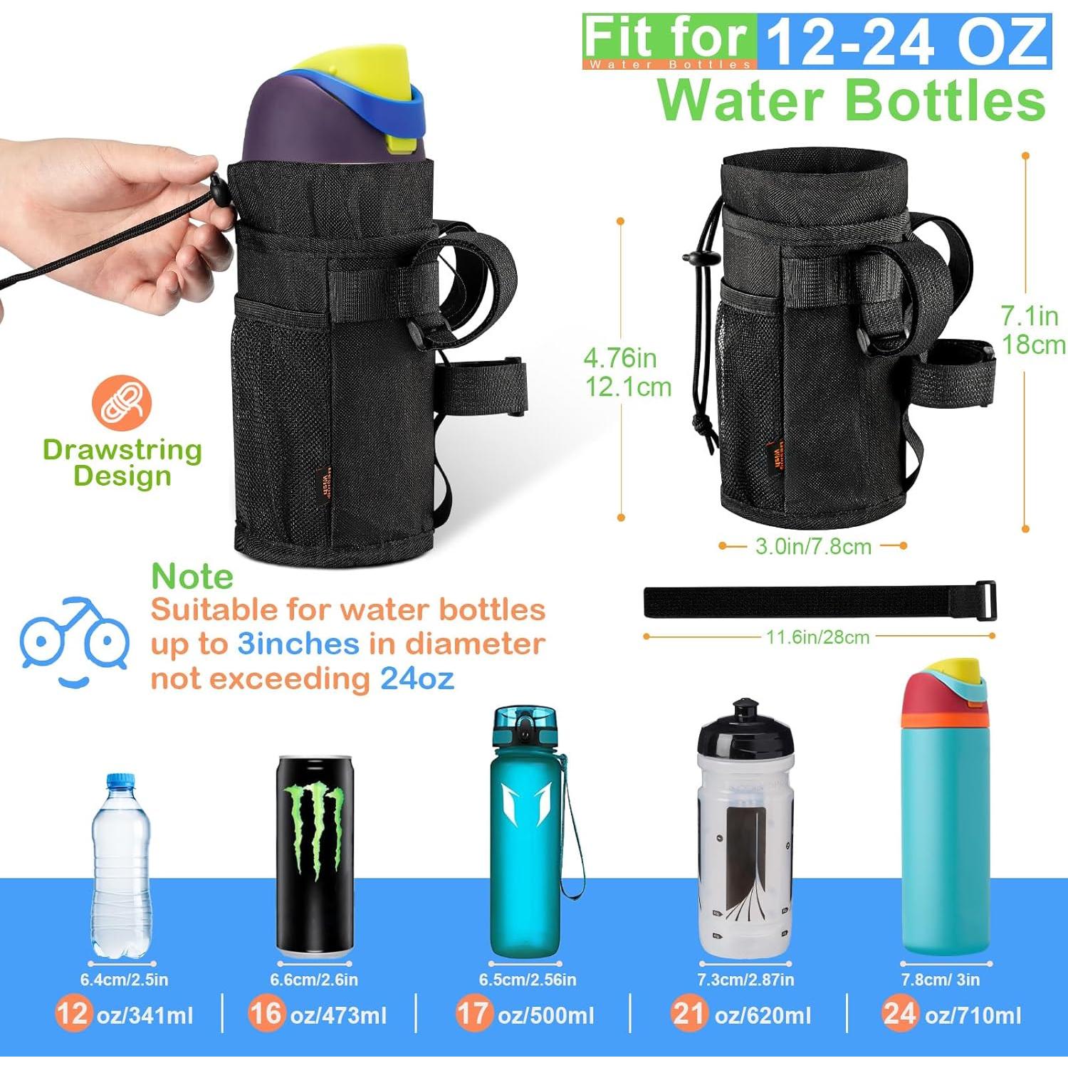 Soporte para Botella de Agua Desing Wish 24-32 oz Negro Delgado