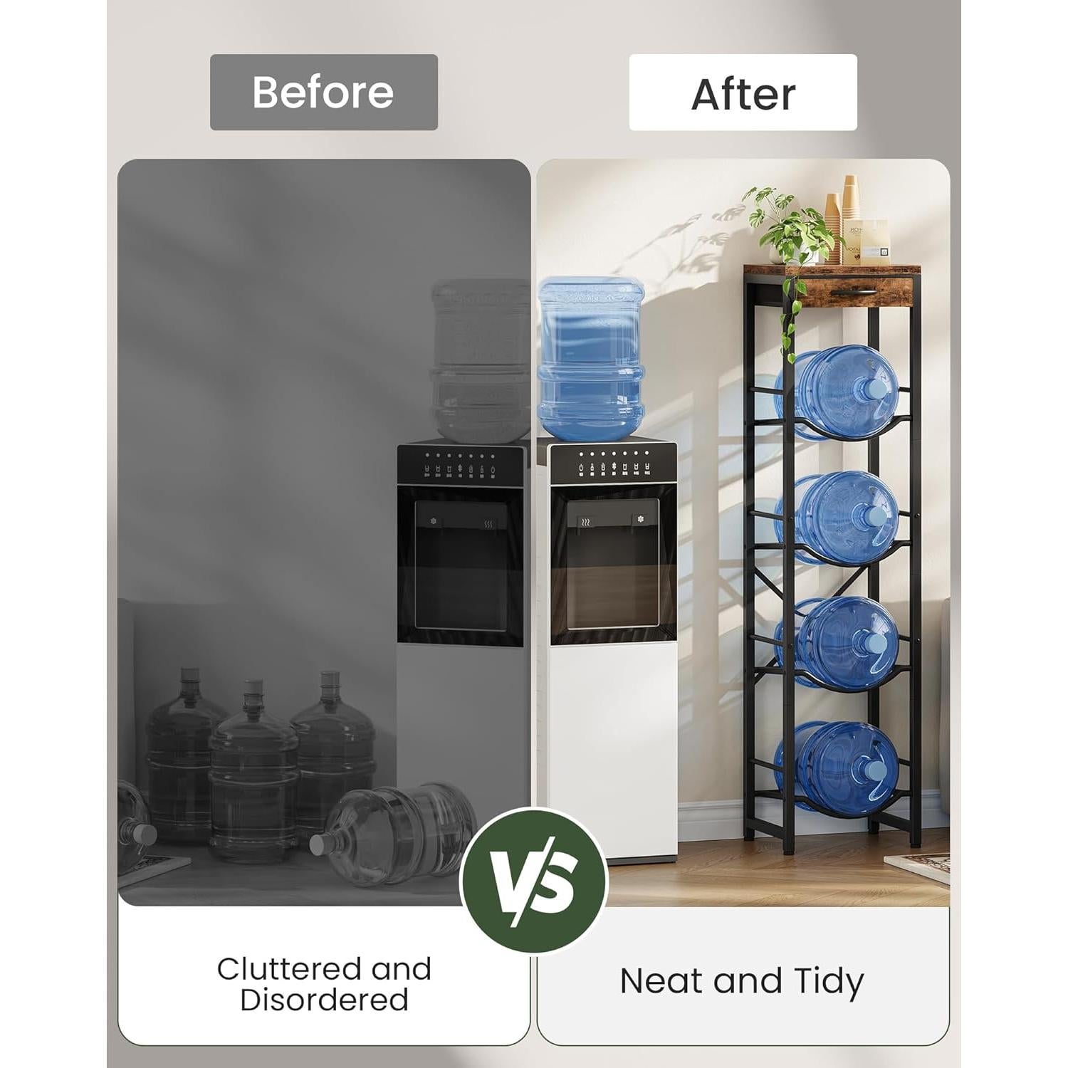 Soporte para Jarras de Agua 5 Galones CHOEZON Estante 4 Niveles