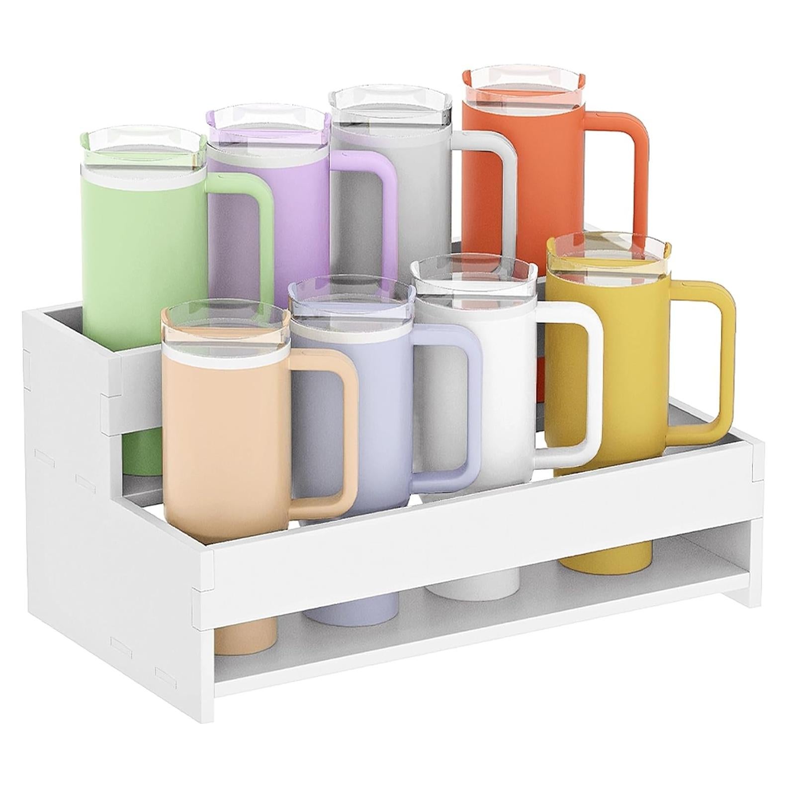 Organizador de Botellas de Agua Yeavs 2 Niveles Blanco 39.9 cm