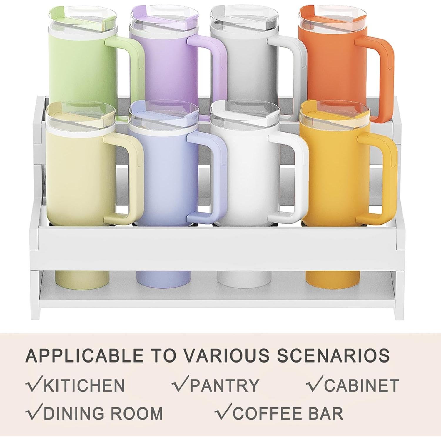 Organizador de Botellas de Agua Yeavs 2 Niveles Blanco 39.9 cm