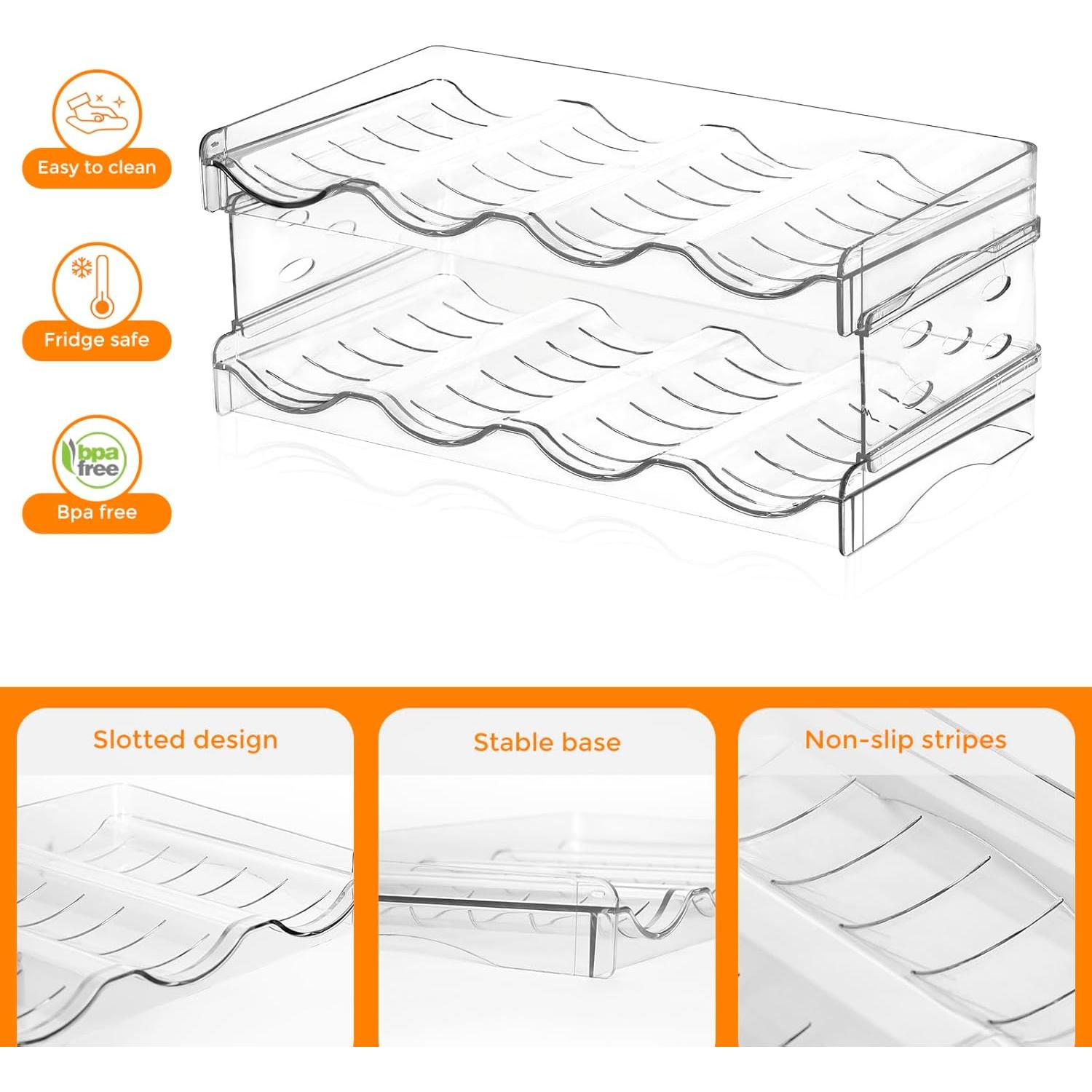 Organizador de Botellas de Agua BoxedHome 2 Niveles 8 Contenedores