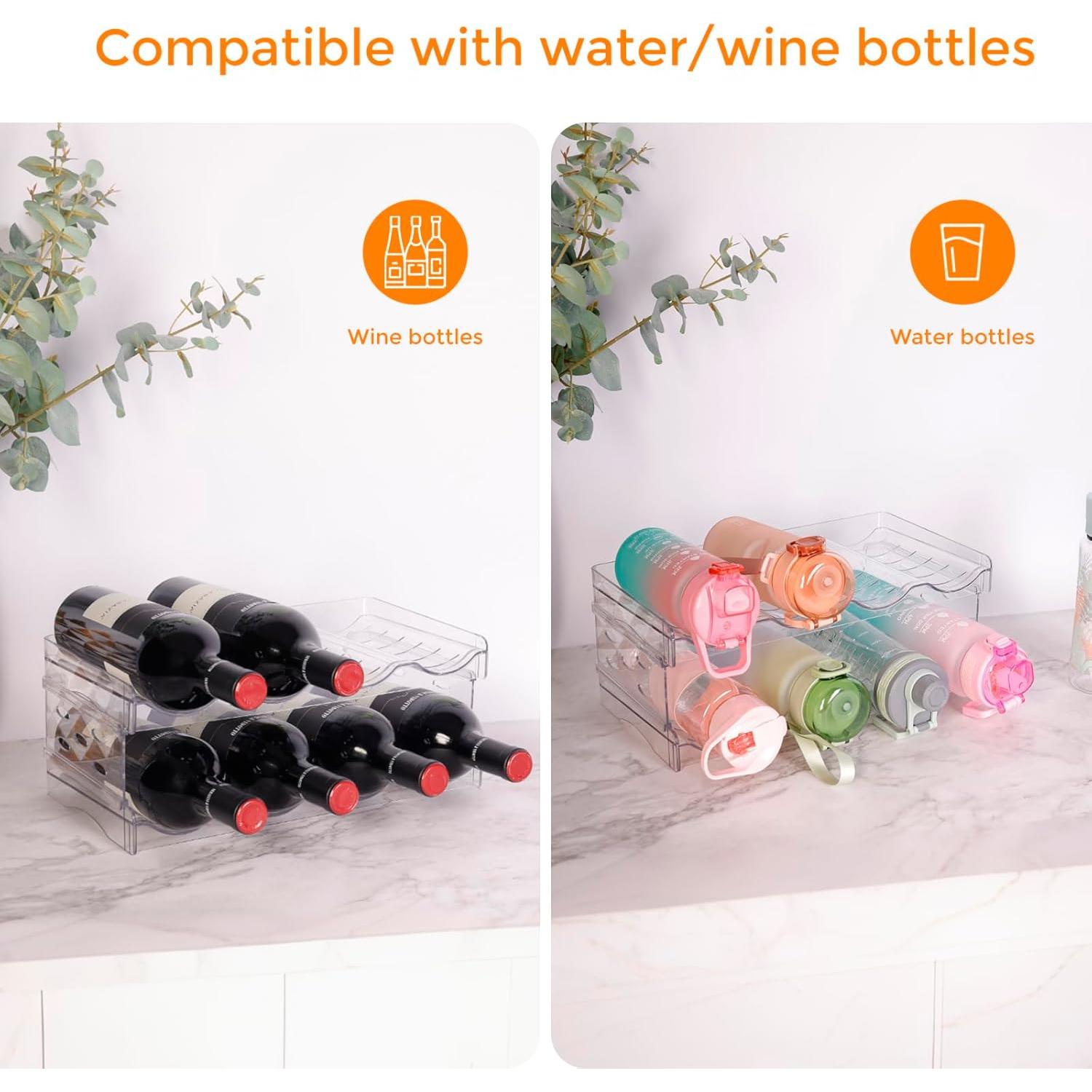Organizador de Botellas de Agua BoxedHome 2 Niveles 8 Contenedores