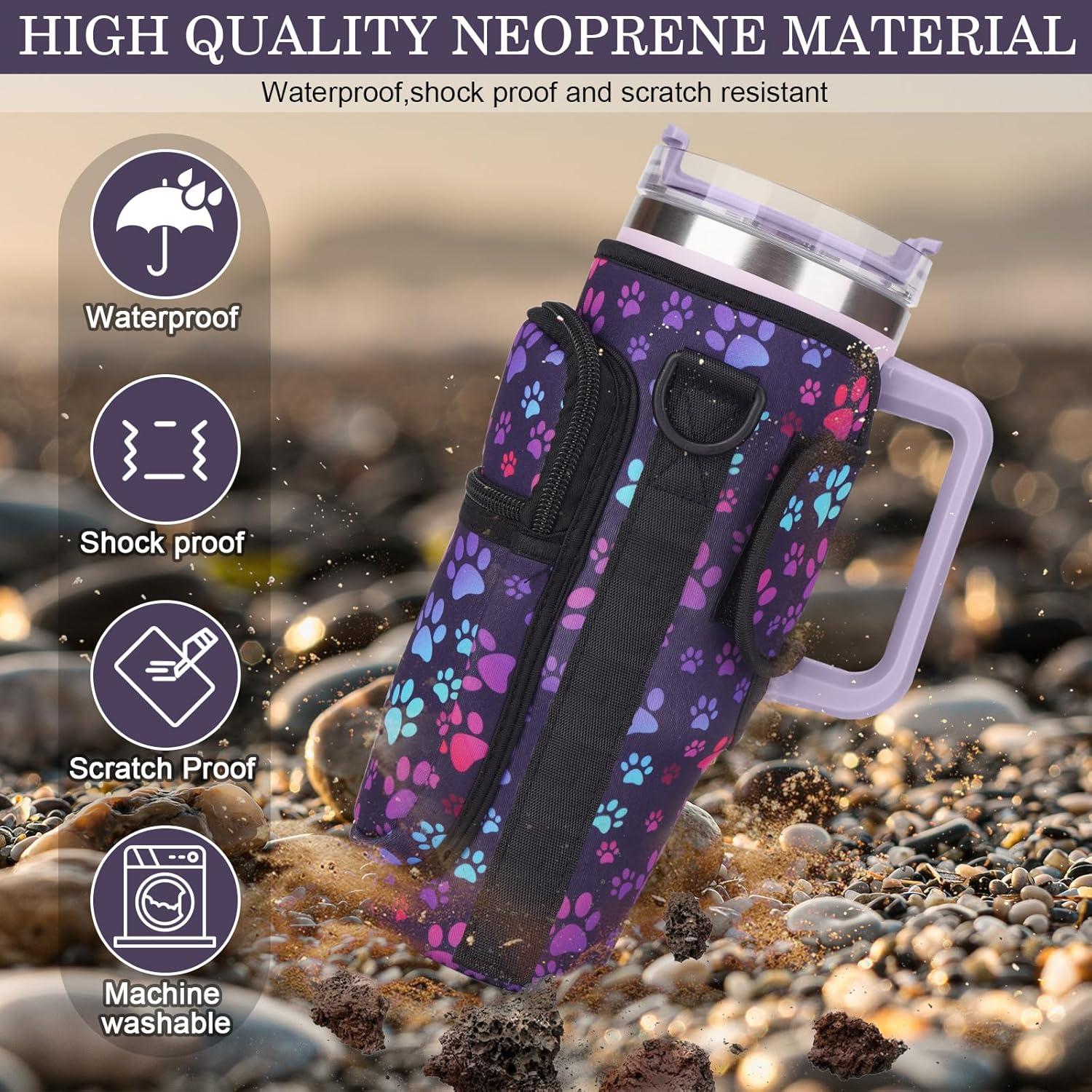 Bolsa Portabotellas de Agua Suogkeale 1.18L con Compartimento para Teléfono