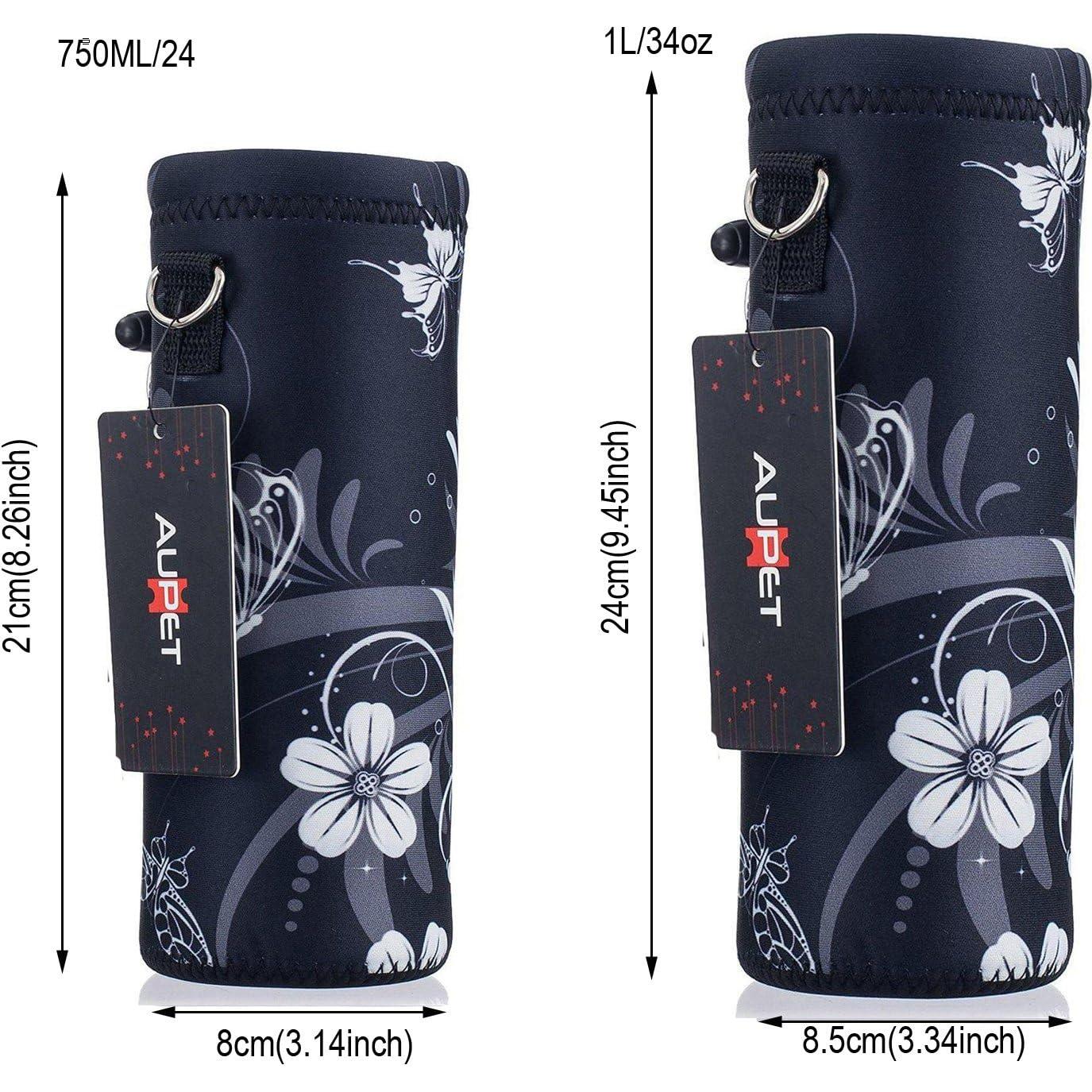 Portabotellas de Agua AUPET Neopreno 750ML/1000ML Correa Ajustable