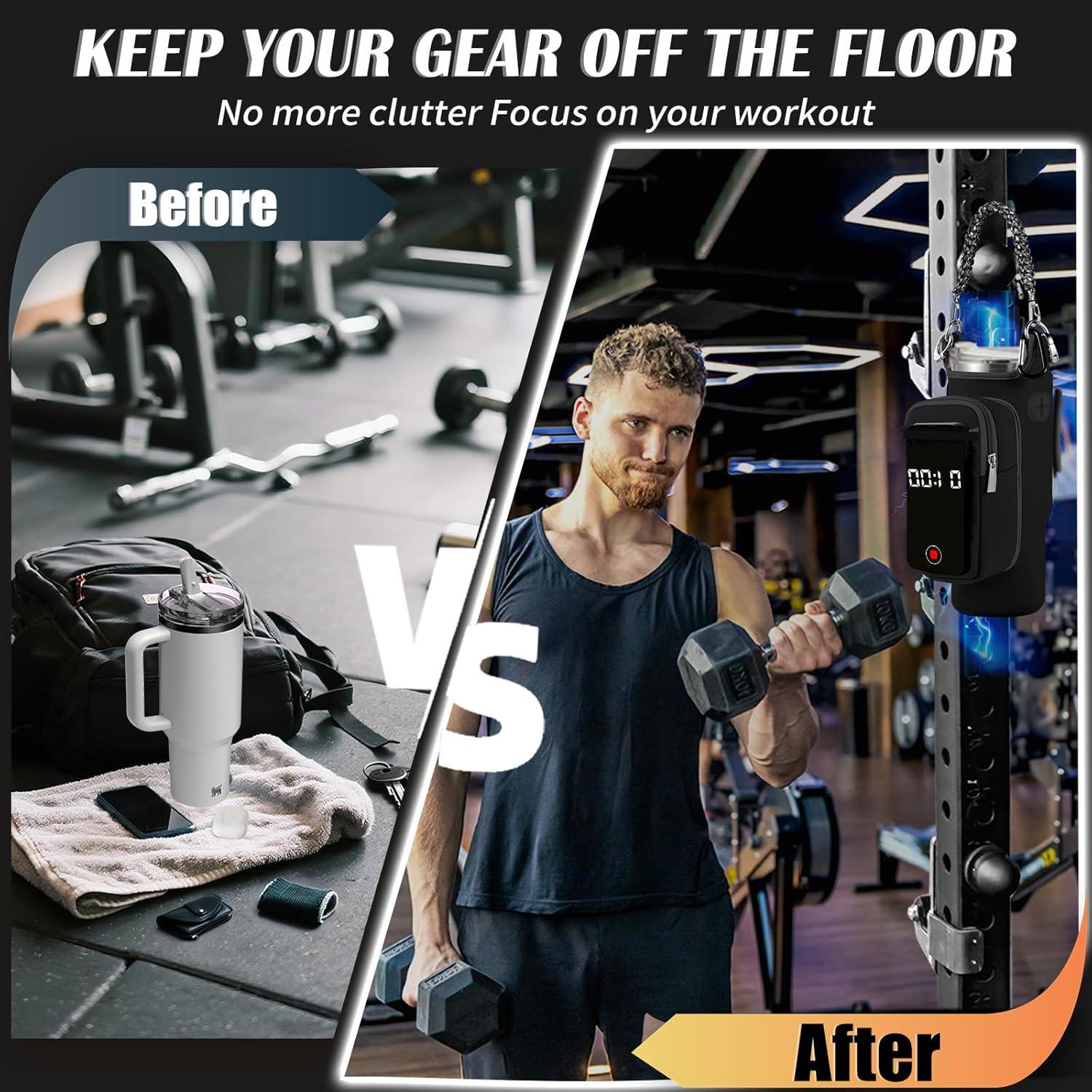 Bolsa de Gimnasio Magnética SLEVIO para Botella de Agua 0.53-1.18L